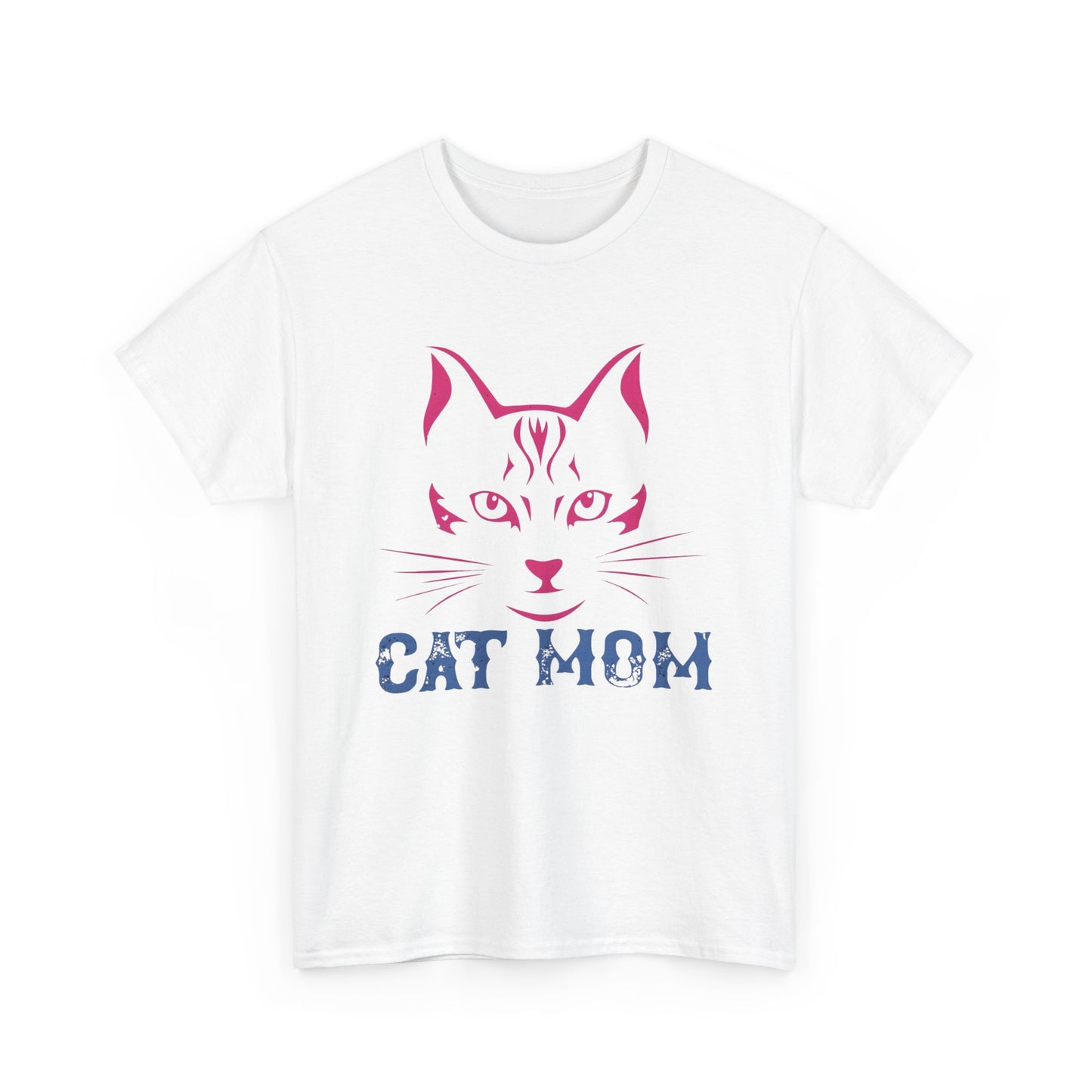 Cat Mom T-Shirt – Cute Cat Face Graphic Tee for Cat Lovers - 14882