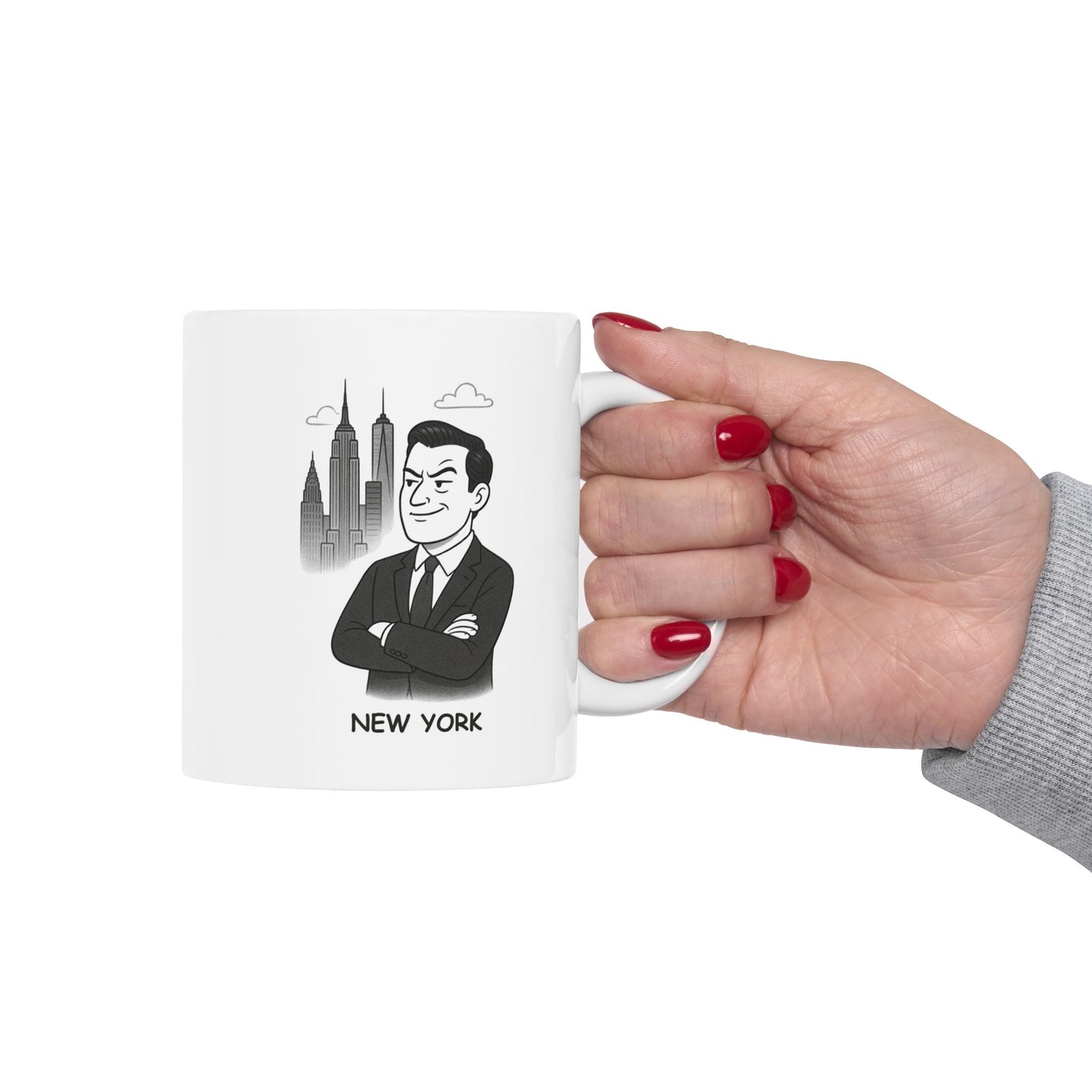 "New York: Where the skyscrapers are tall, and the egos are taller." Ceramic Mug - 11oz & 15oz - 12831