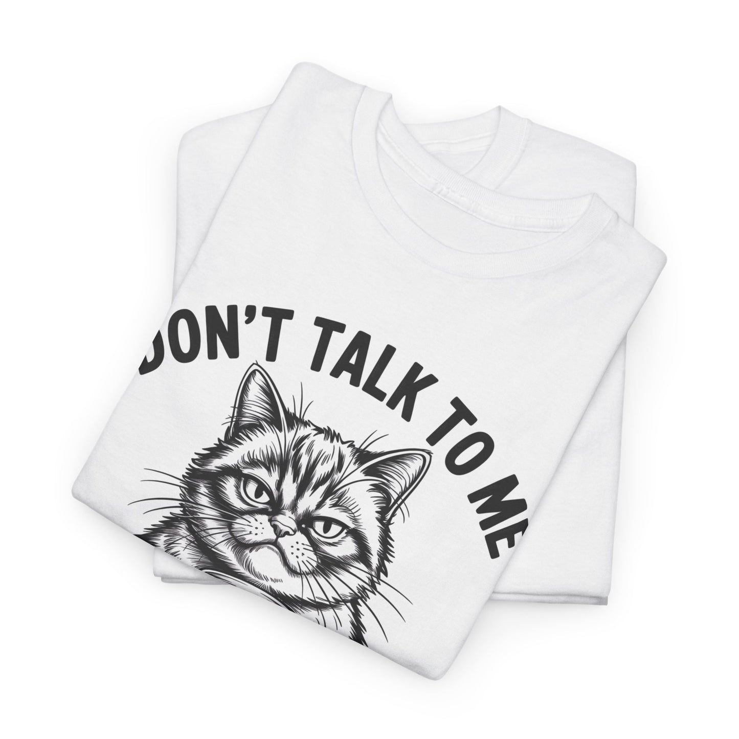 Funny Cat Coffee T-Shirt – “Don’t Talk To Me Before Coffee” Graphic Tee | Cute Grumpy Cat Shirt Gift - 14842