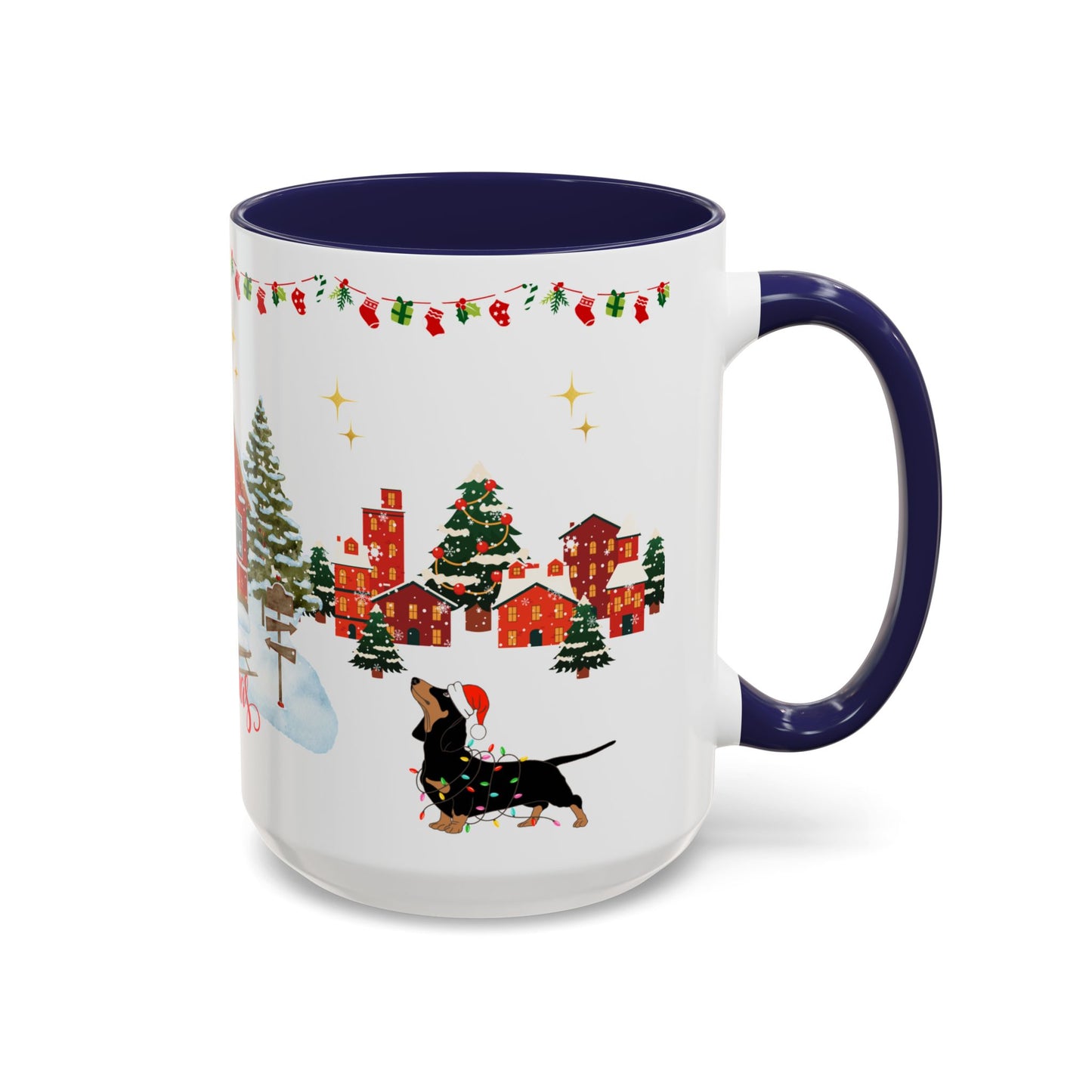 Christmas House - Accent Coffee Mug (11, 15oz)