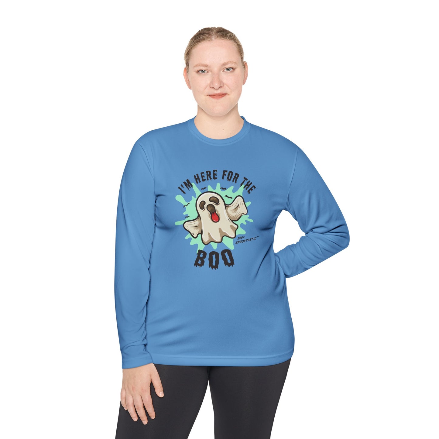 I am Here For The Boo - Unisex Lightweight Long Sleeve Tee - 13901