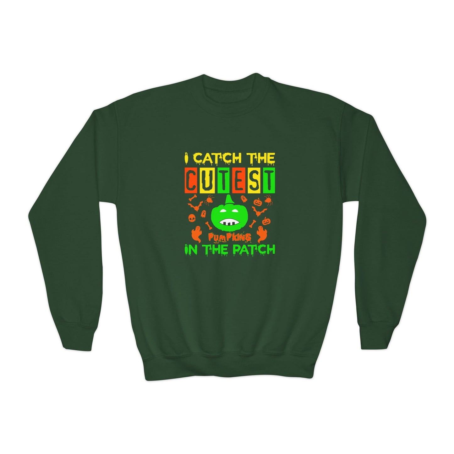 I Catch The Cutest Pumpkins In The Patch  - Youth Crewneck Sweatshirt