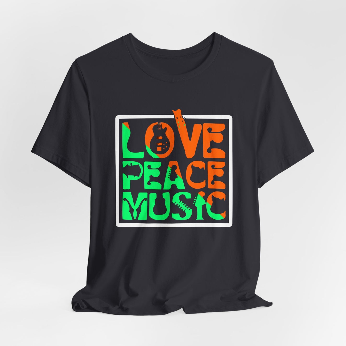 Love Peace Music - Unisex Jersey Short Sleeve Tee