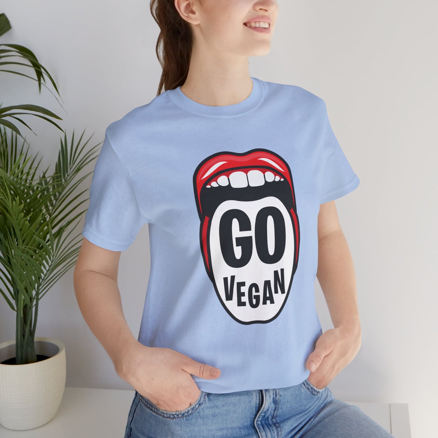 Go Vegan - Unisex Jersey Short Sleeve Tee