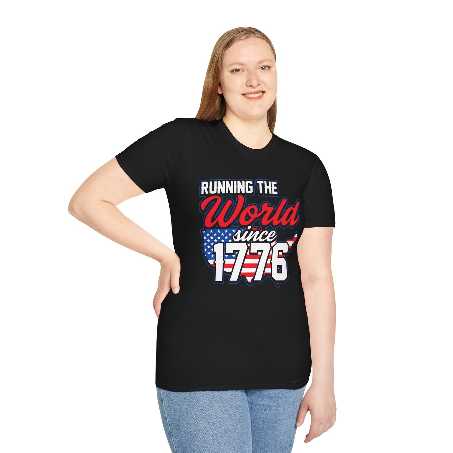 Running the World Since 1776 Unisex T-Shirt | Patriotic Tee, Independence Day Shirt, USA Pride Apparel, American History T-Shirt - 13599