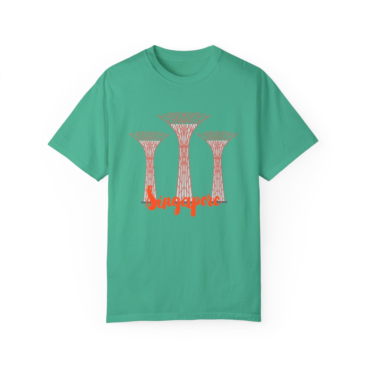 SingaporeT-Shirt - Casual Unisex Garment-Dyed Tee - 12085