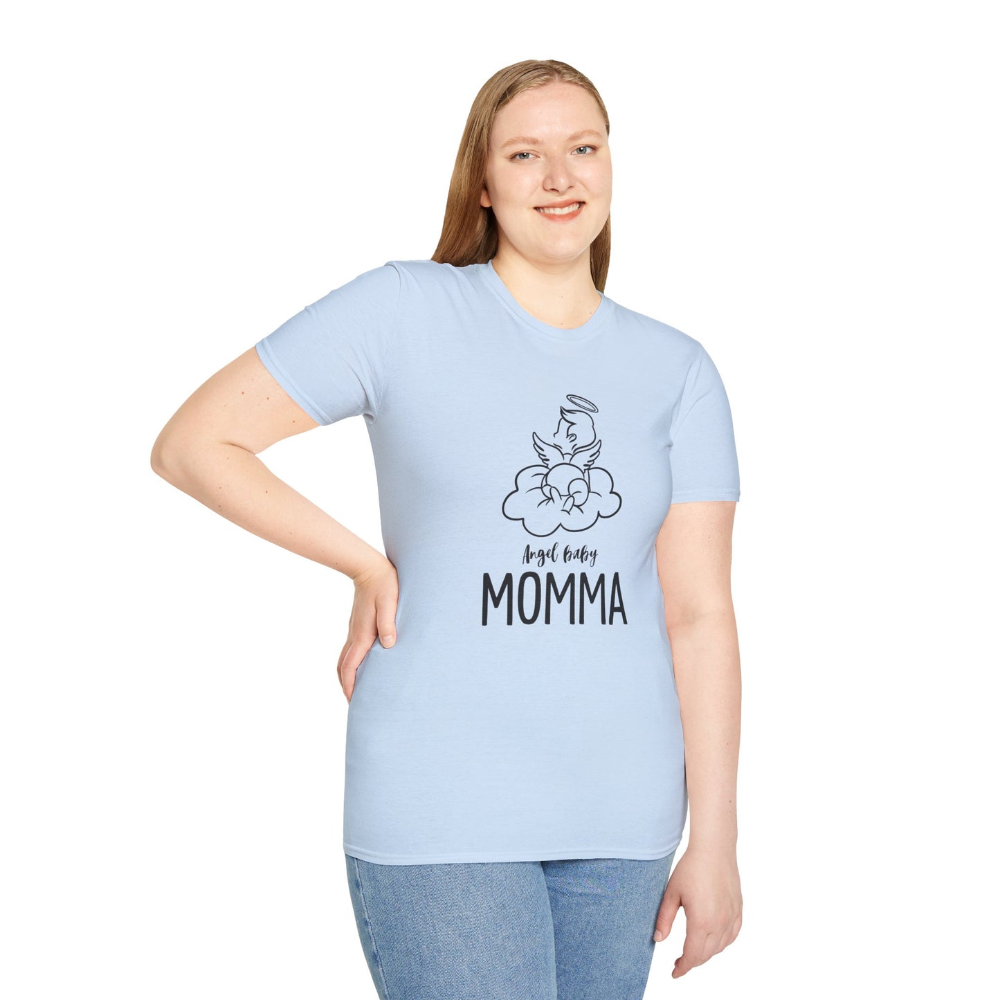 Angel Baby Momma Unisex Softstyle T-Shirt - Perfect for Mother's Day and Everyday Wear - 11828
