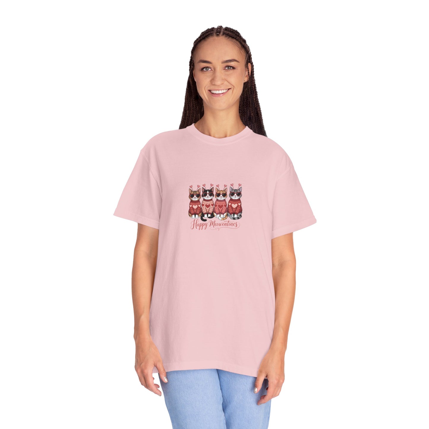 Happy Meowentine’s Cat T-Shirt – Valentine Gift for Cat Lovers - 14742