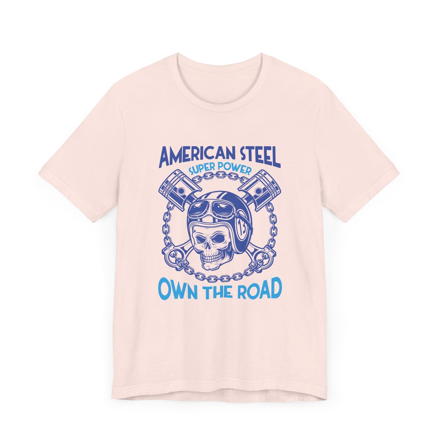 American Steel, Super Power On The Road - Unisex Jersey Short Sleeve Tee