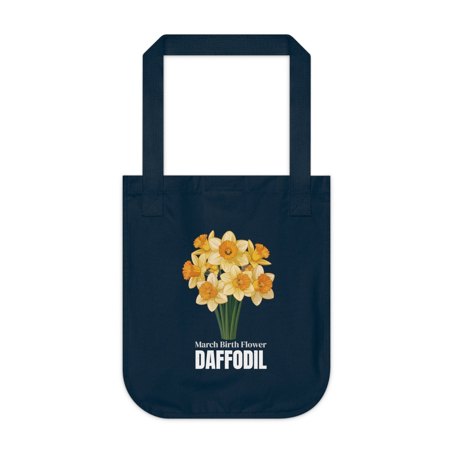 March Birth Flower Tote Bag – Daffodil Botanical Canvas Bag, March Birthday Gift for Her - 14796