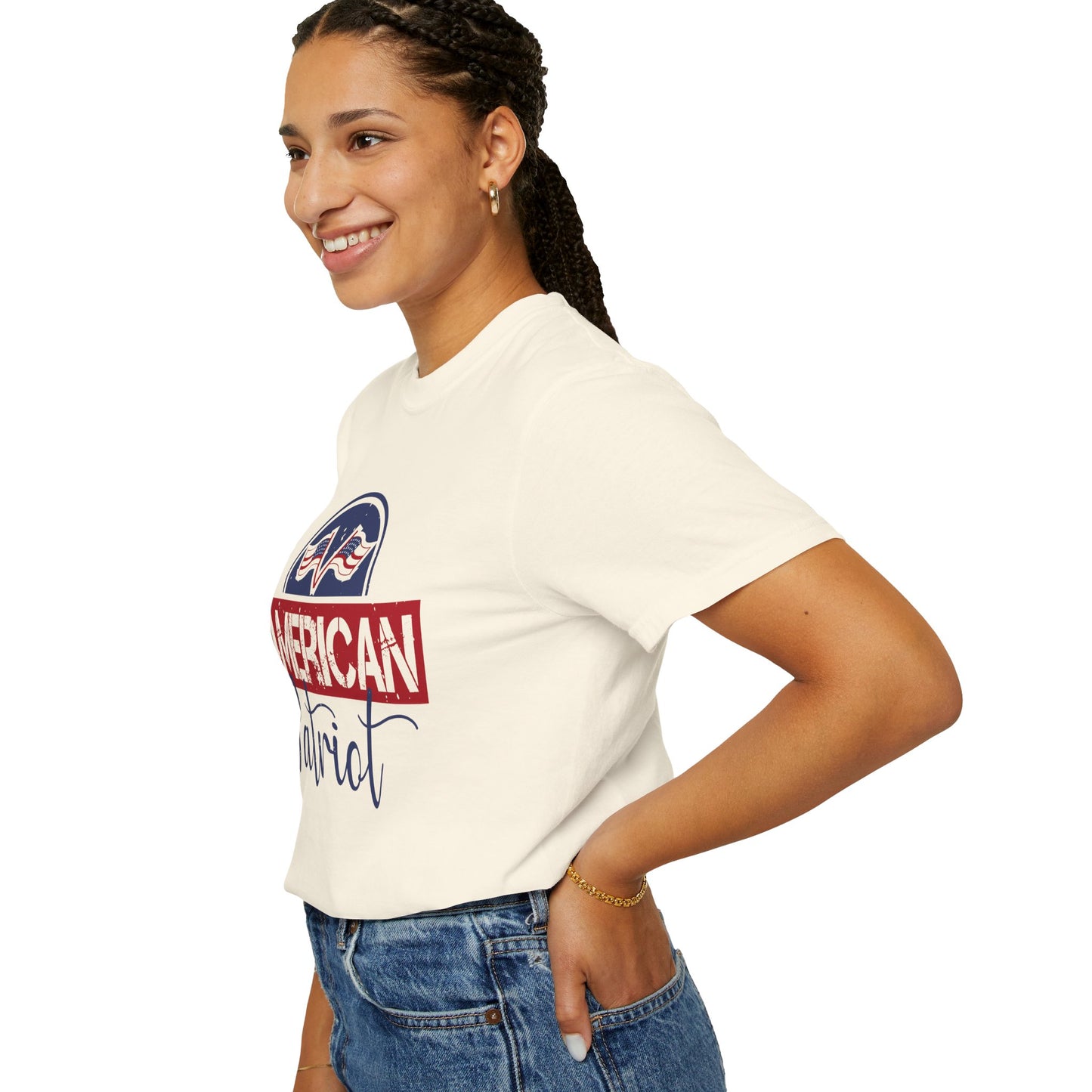 American Patriot Garment-Dyed T-Shirt, USA Pride Tee, 4th of July Shirt, Americana Apparel, Unisex Casual Wear - 13813