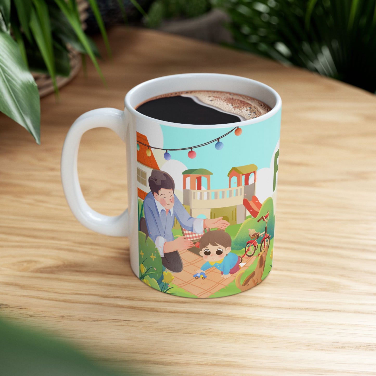 Happy Father’s Day Ceramic Mug - Celebrate Dad, Gift for Him, Father's Day Mug, Funny Dad Gifts, Unique Coffee Cup - 14066