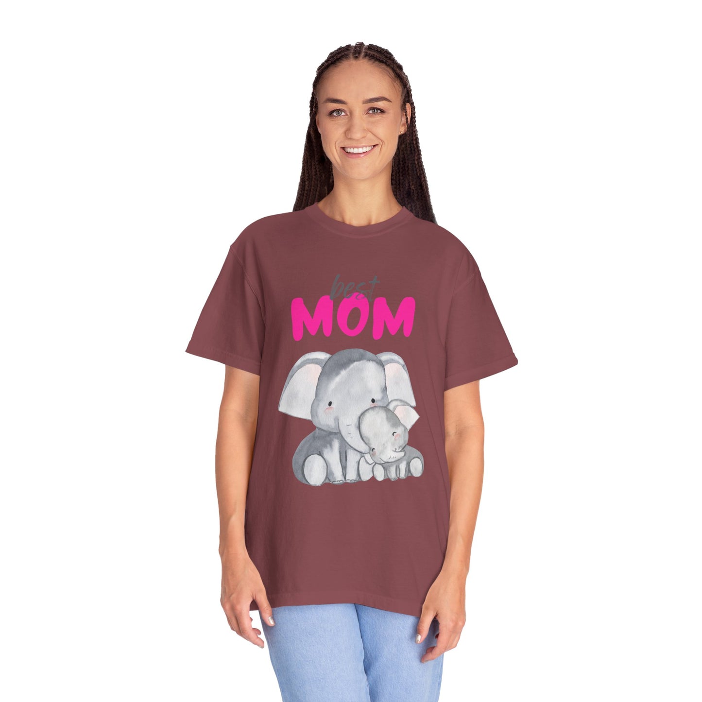 Best Mom Elephant Graphic T-Shirt for Mother's Day - 11820