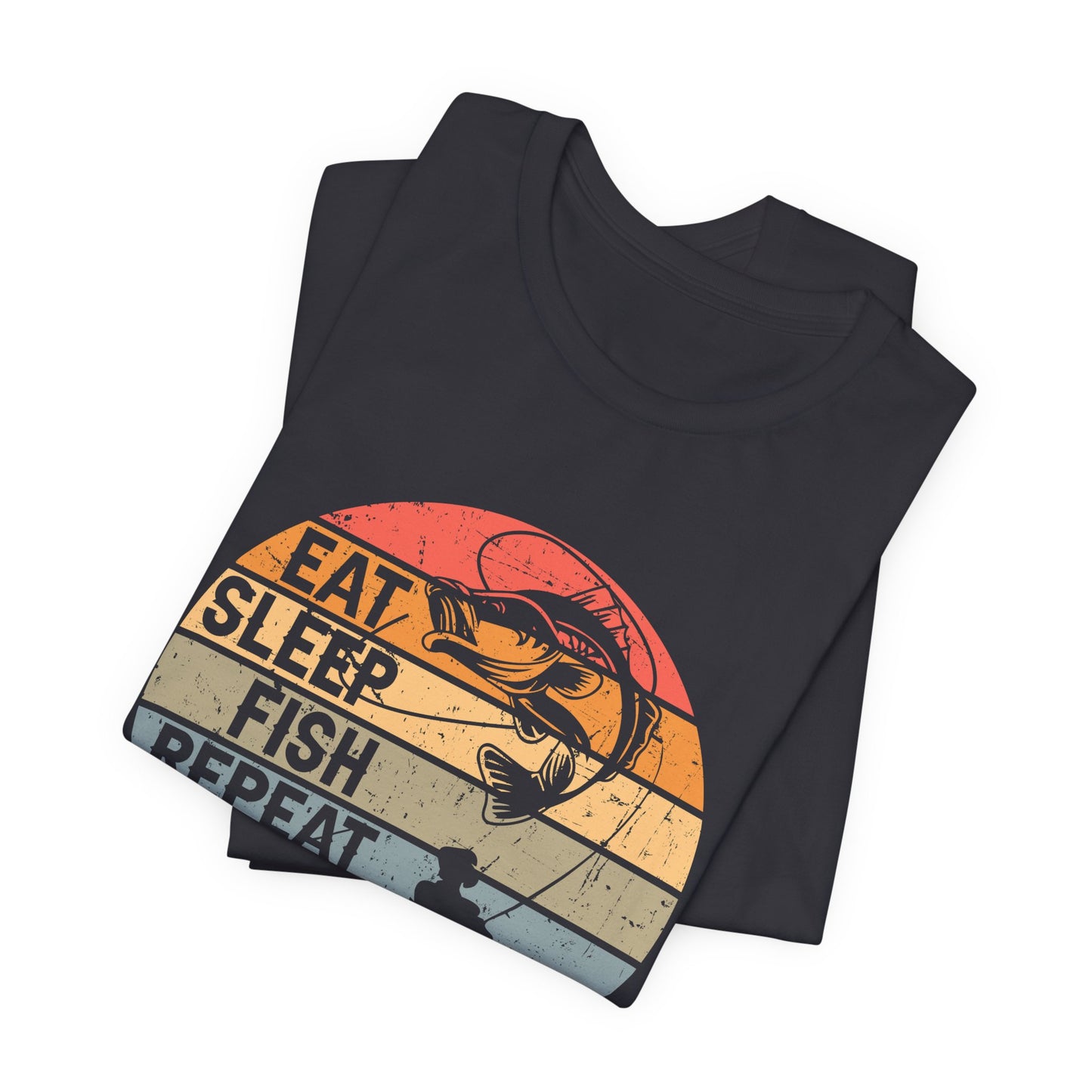Fishing: Eat, Sleep, Fish, Repeat - Unisex Jersey Short Sleeve Tee - 14048