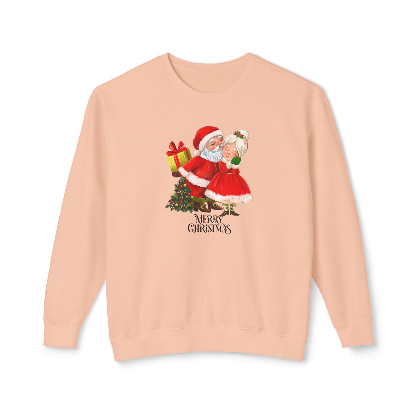 Santa & His Partner - Unisex Lightweight Crewneck Sweatshirt - 10028