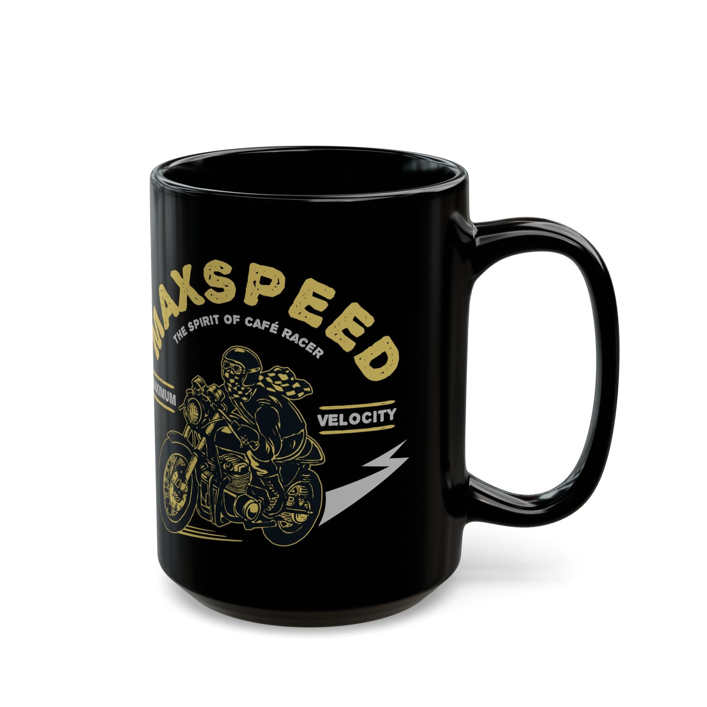 Maxspeed, The Spirit of Cafe Racer - Black Mug (11oz, 15oz) - 13632