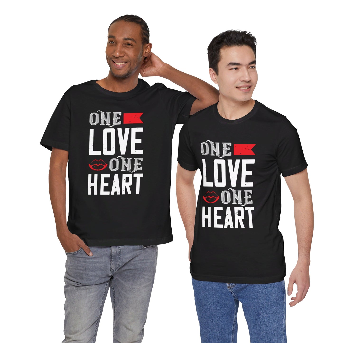 One Love One Heart - Unisex Jersey Short Sleeve Tee