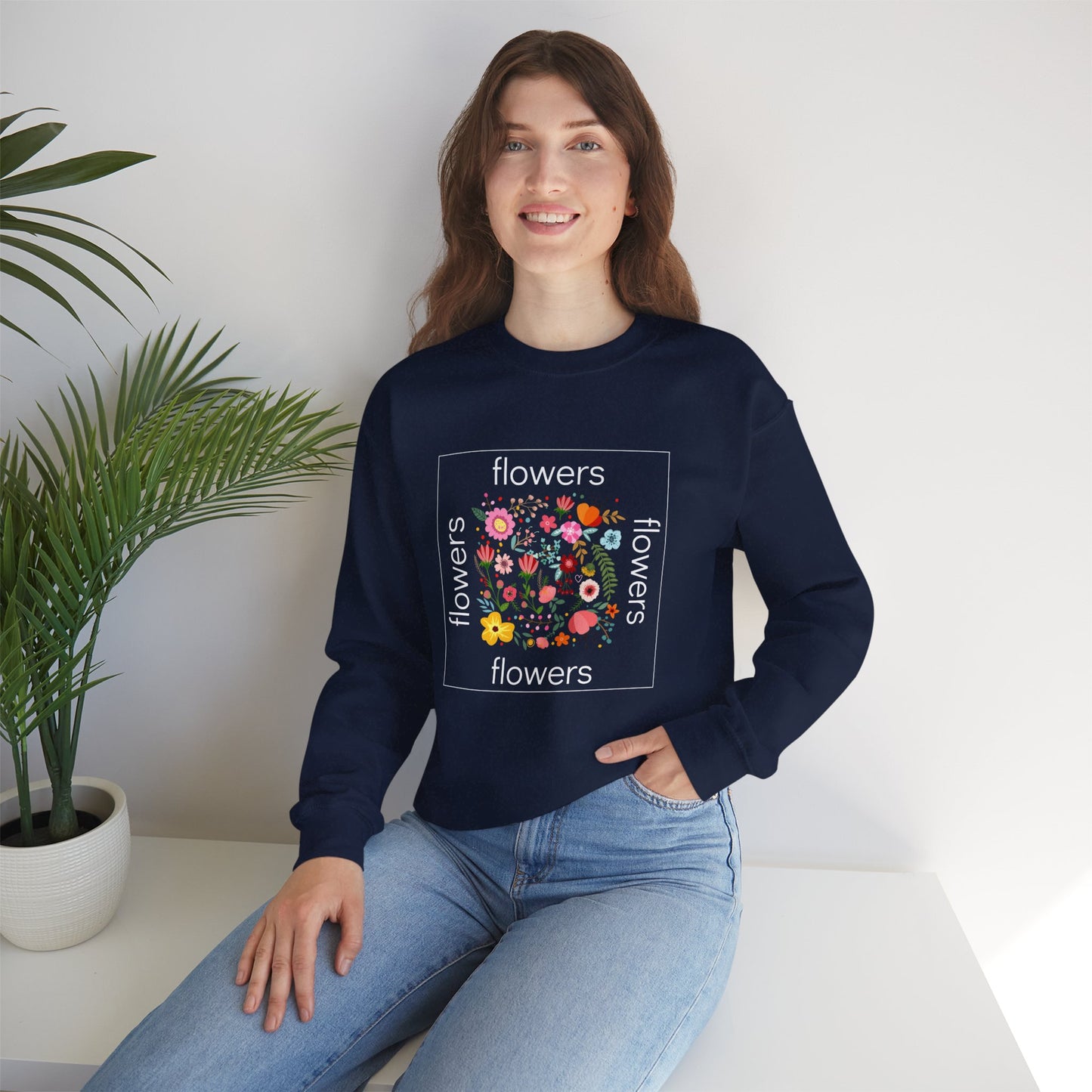 Flowers - Unisex Heavy Blend™ Crewneck Sweatshirt - 11685
