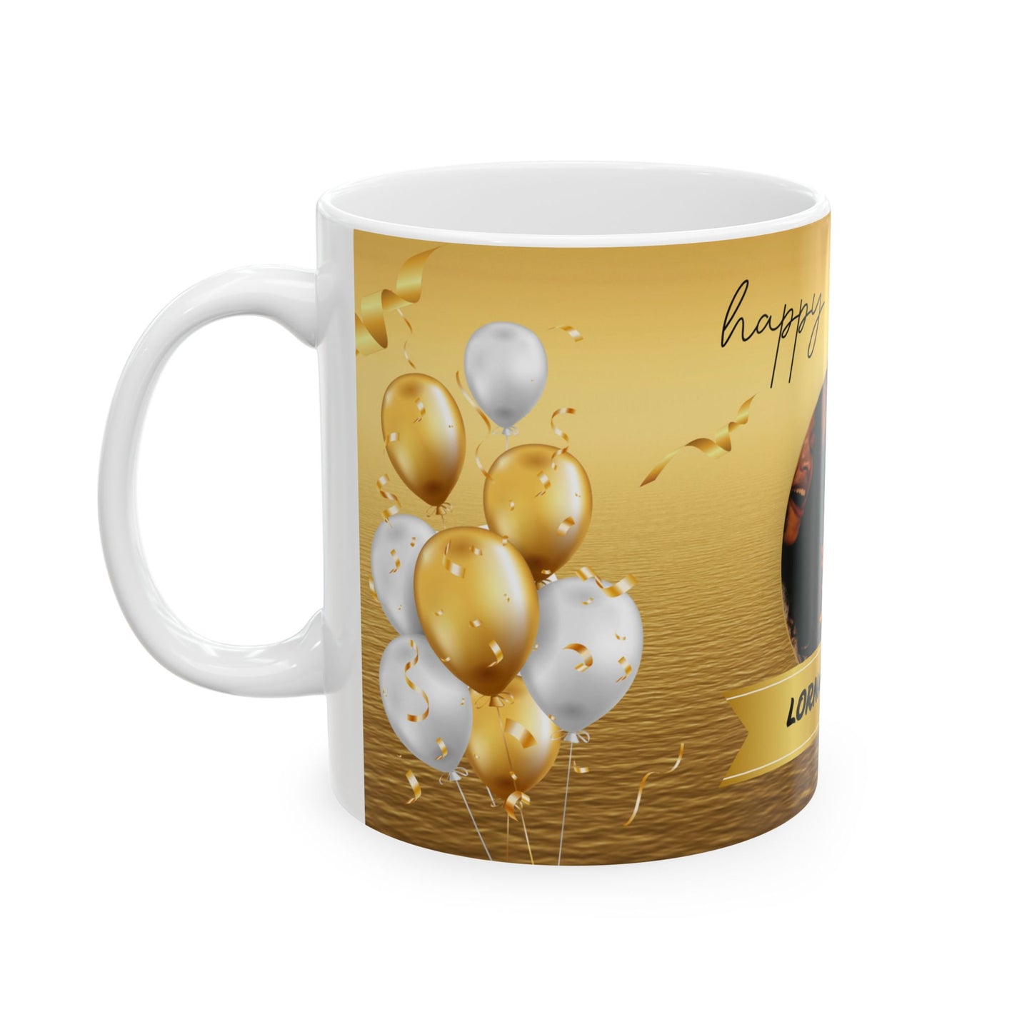Personalized Birthday Mug, Customizable Gift for Tea & Coffee Lovers, Celebration Ceramic Mug - 13993