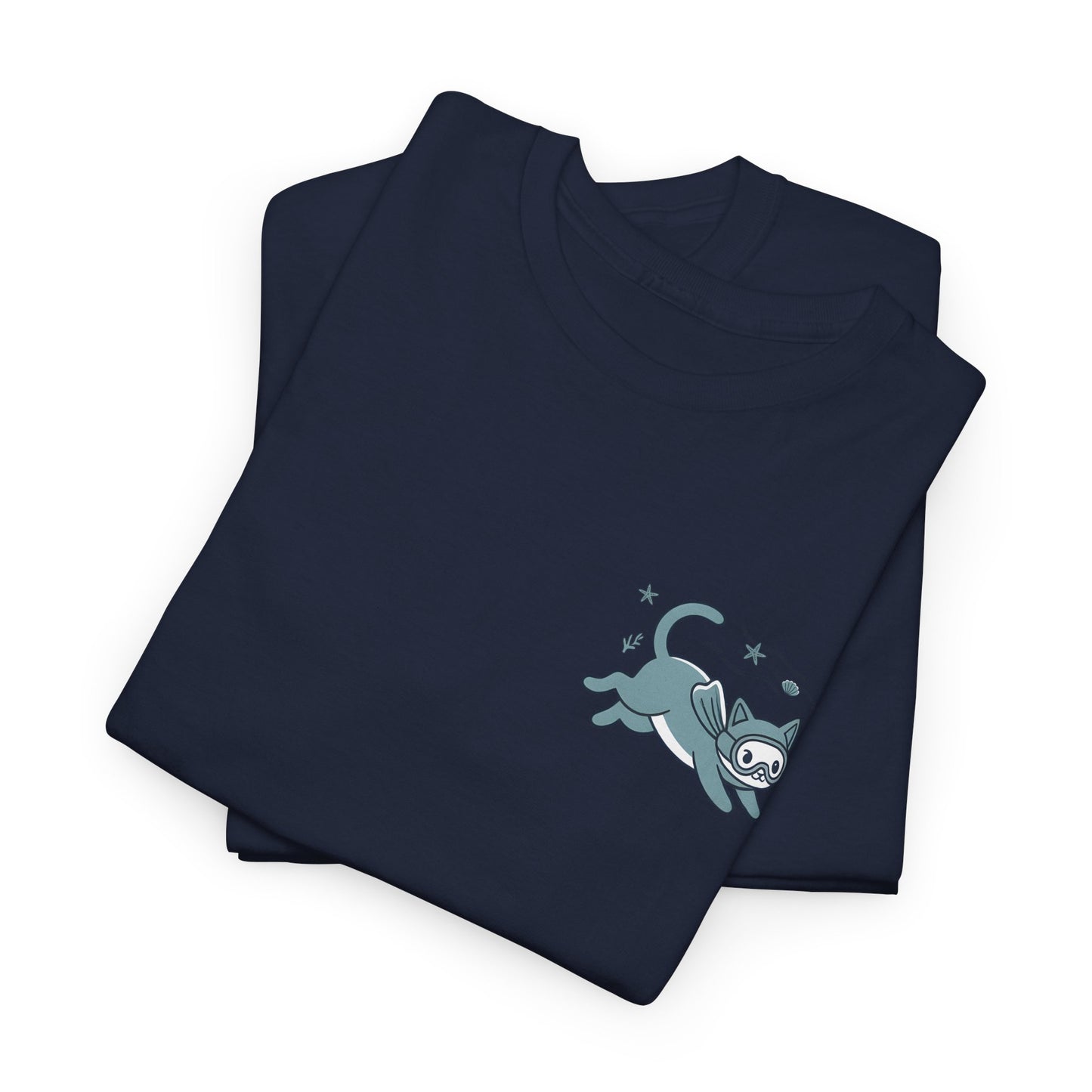 Sea Cats T-Shirt — Cute Underwater Cat Graphic Tee, Ocean Cat Lover Gift - 14869