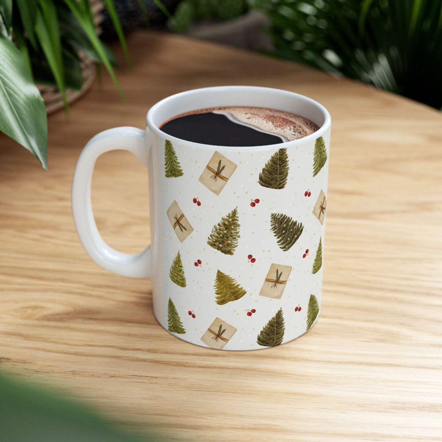 Christmas Trees & Gifts - Ceramic Mug, (11oz, 15oz) - 10914