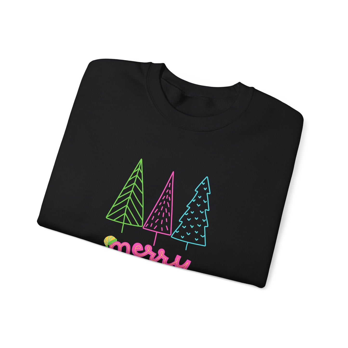 Trees, Merry Christmas -Unisex Heavy Blend™ Crewneck Sweatshirt - 10529