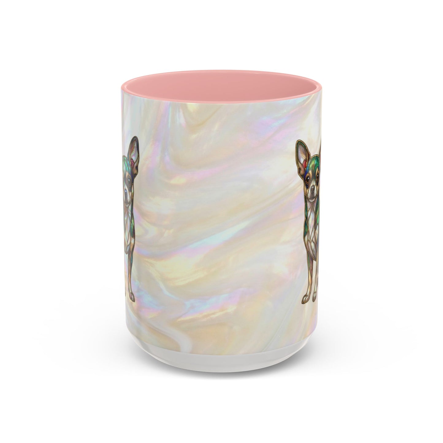 Chihuahua Accent Coffee Mug -Stained Glass Style (11/15oz) - 14625