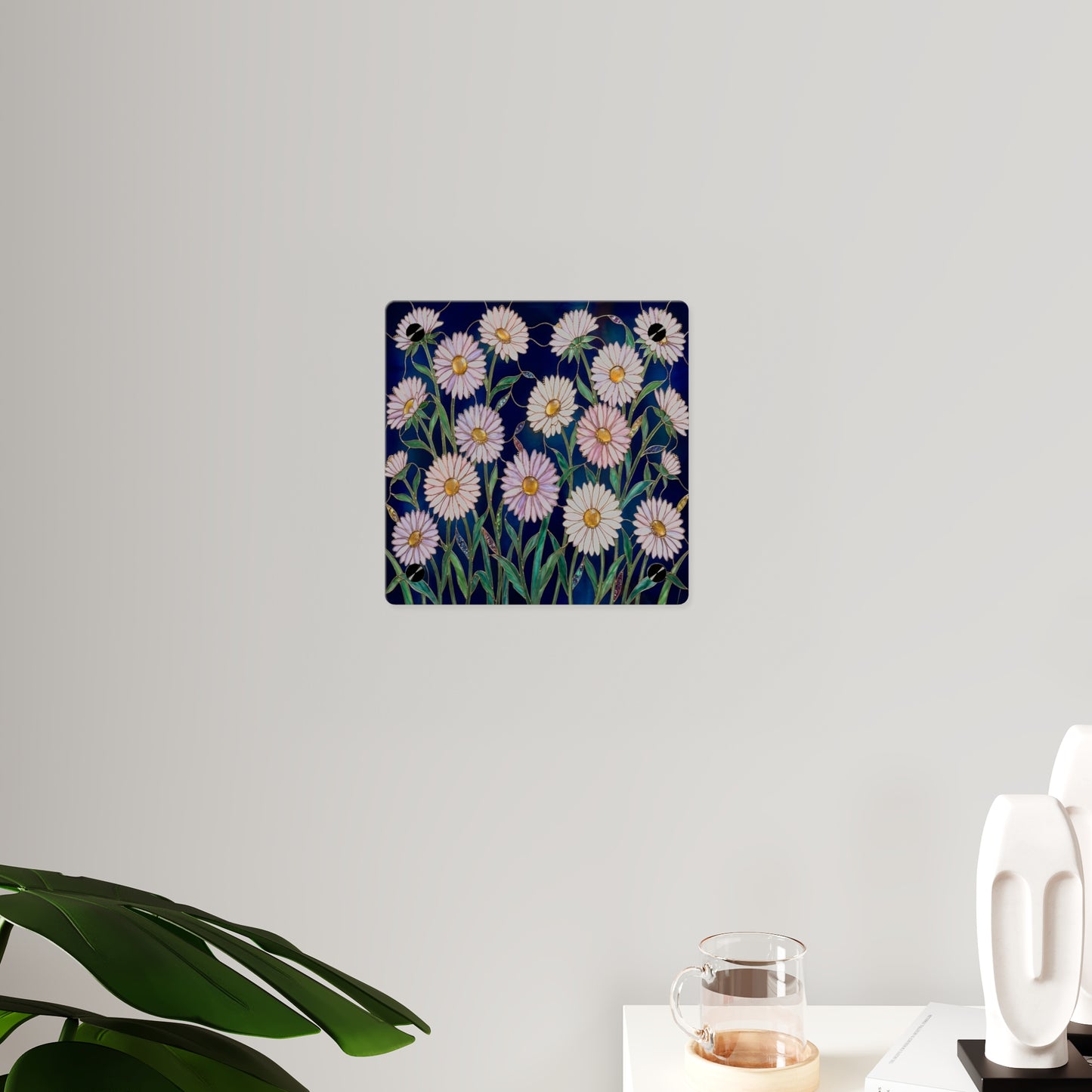 Aster Field Acrylic Wall Art Panel — Floral Home Décor - 14607