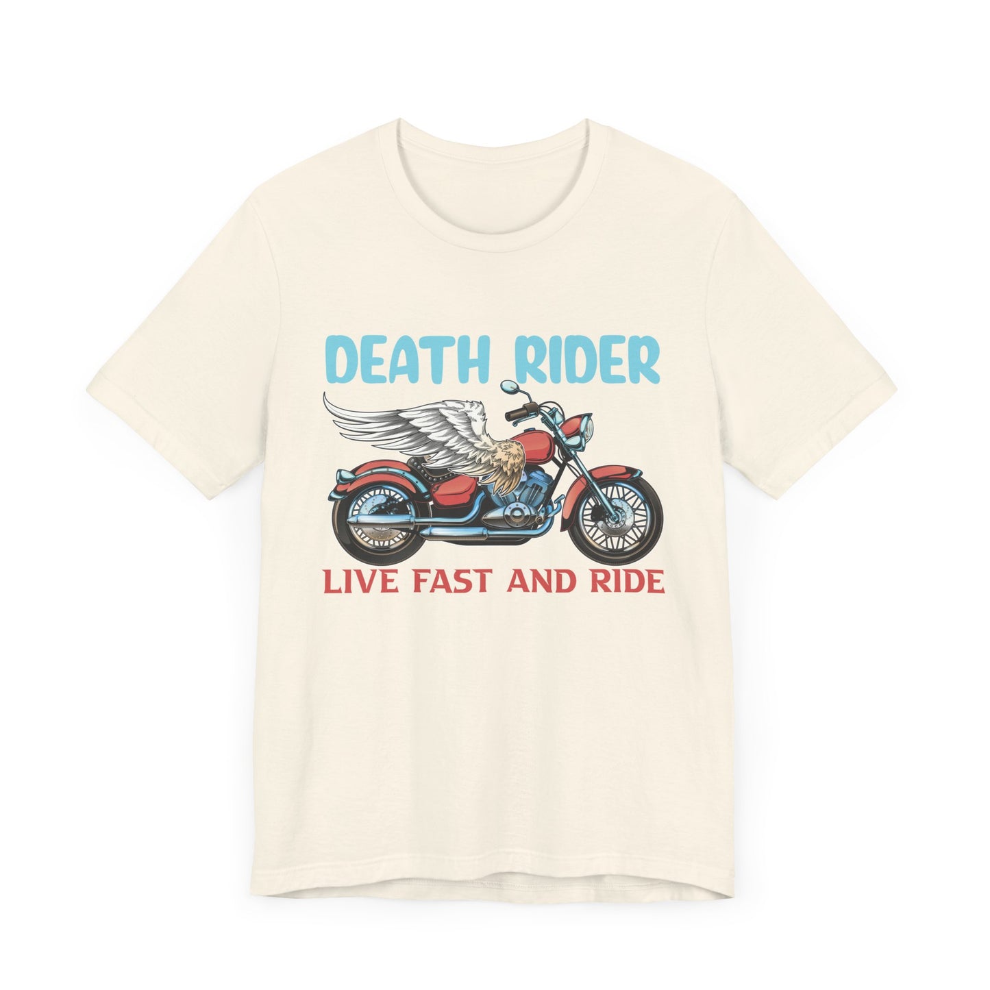 Death Rider, Live Fast and Ride  - Unisex Jersey Short Sleeve Tee - 13595