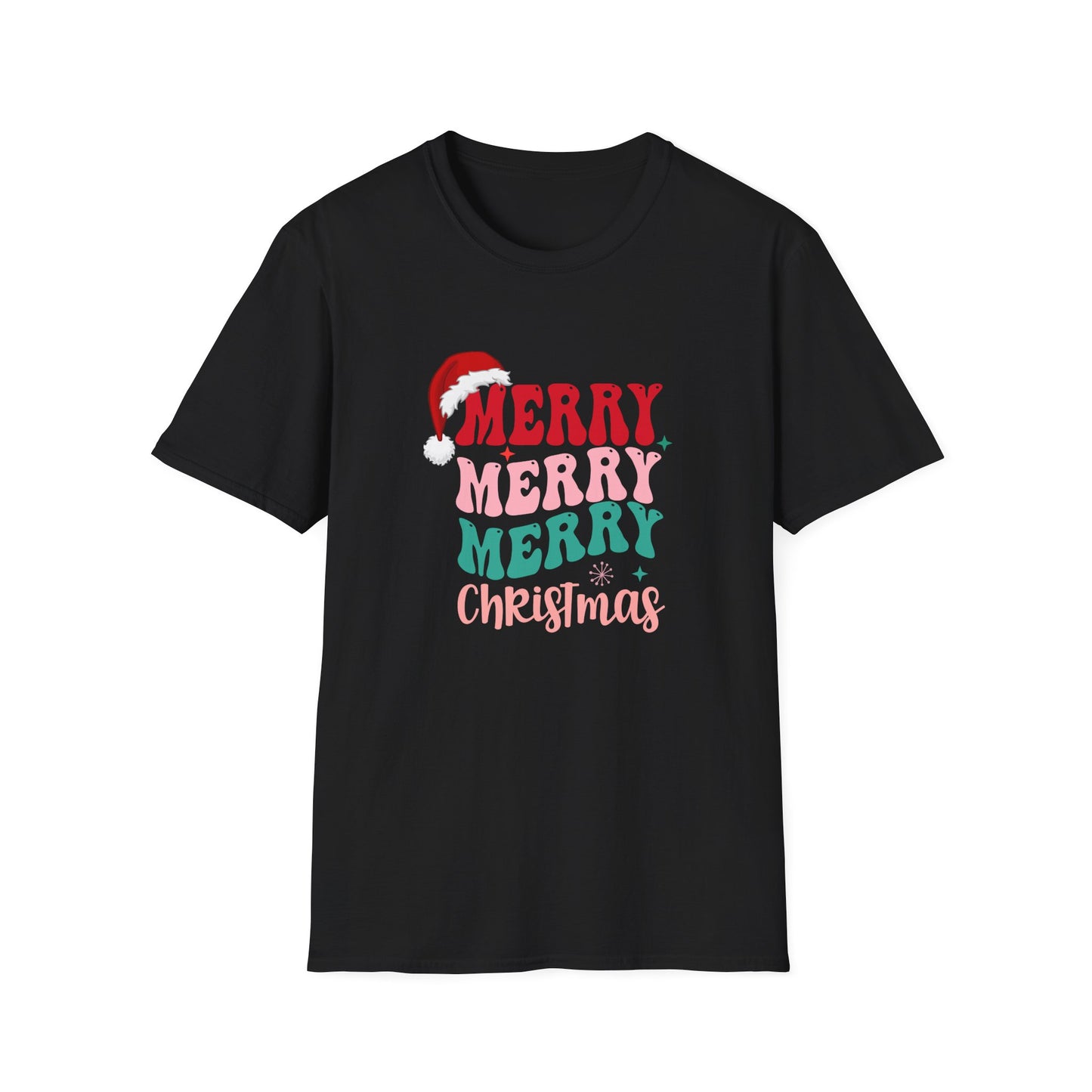 Merry, Merry, Merry Christmas - Unisex Softstyle T-Shirt - 10496