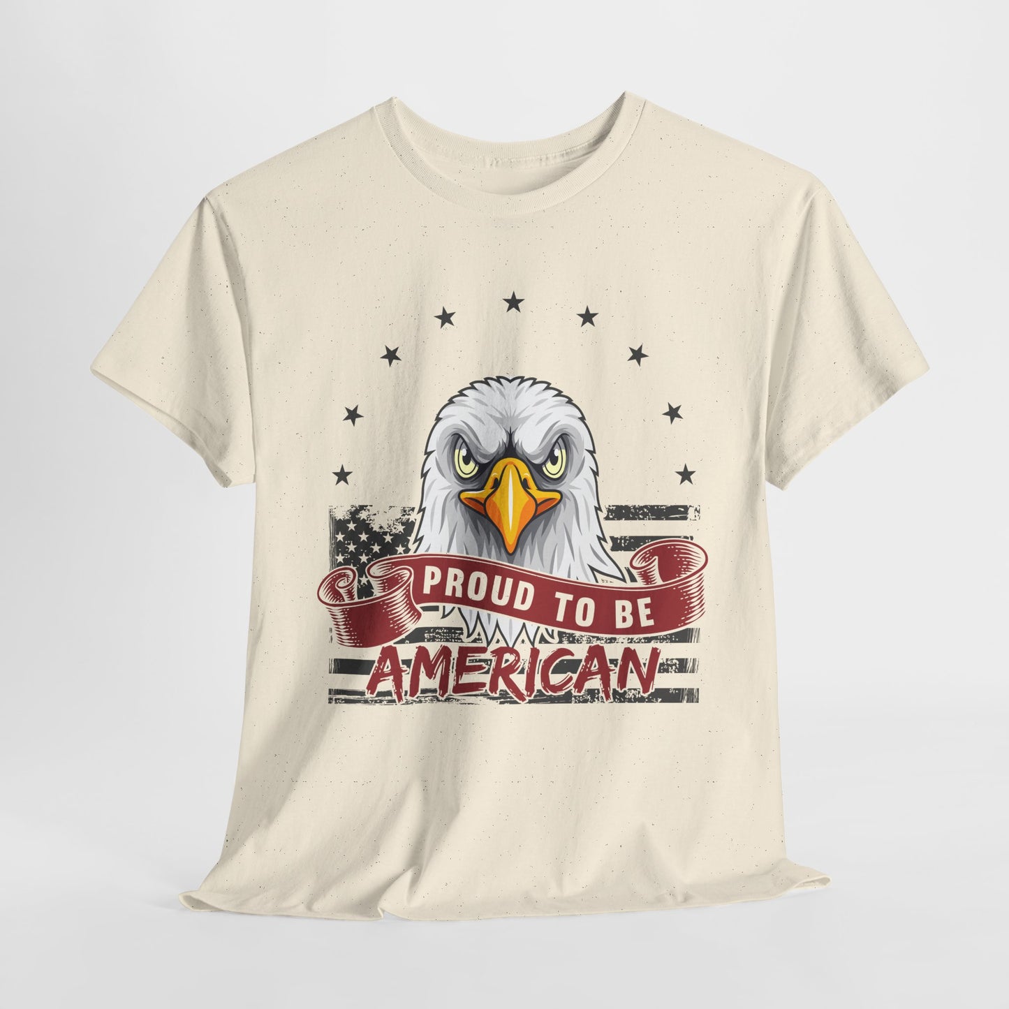 Proud to Be American Tee, Patriotic T-Shirt, USA Pride Shirt, Eagle Graphic Tee, Independence Day Gift, 4th of July Apparel - 13785