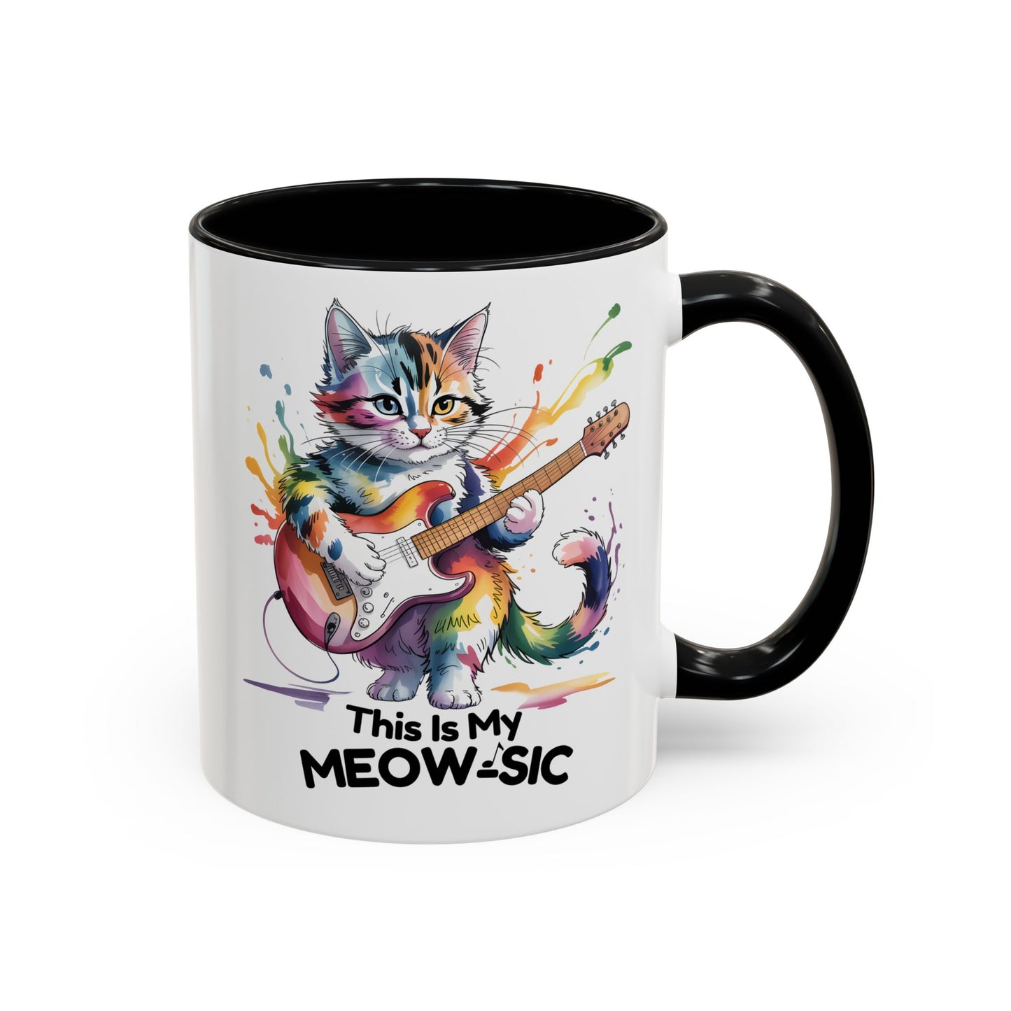 This Is My Meow-sic Cat Mug – Funny Music Lover Coffee Cup Gift for Cat Lovers (11oz / 15oz) - 14808