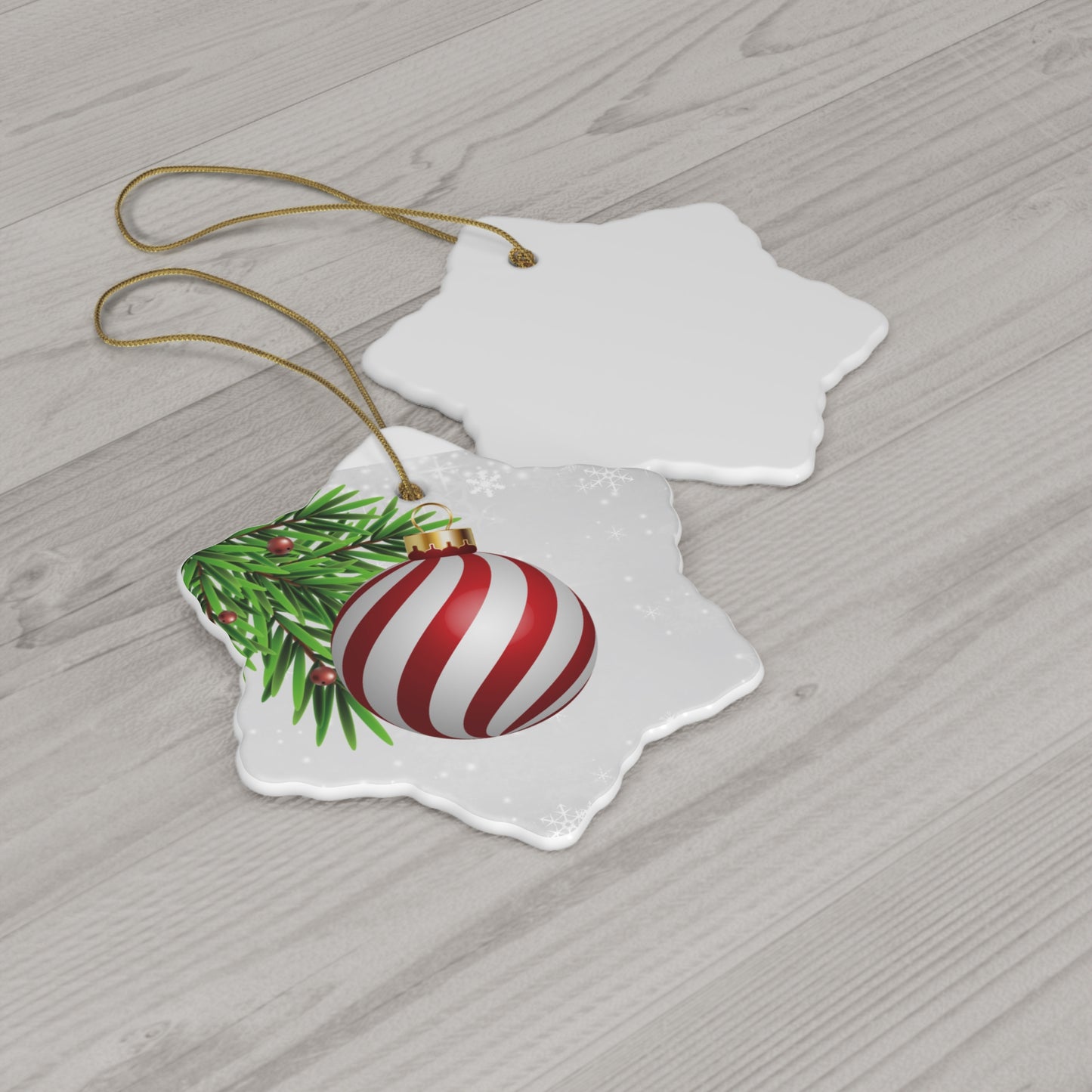 Holiday Cheer - Ceramic Ornament, 4 Shapes