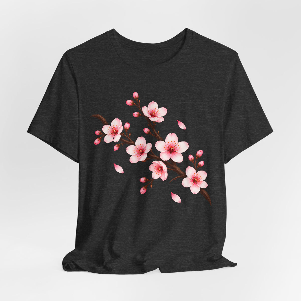 Cherry Blossom T-Shirt, Pink Sakura Branch Floral Tee - 14994