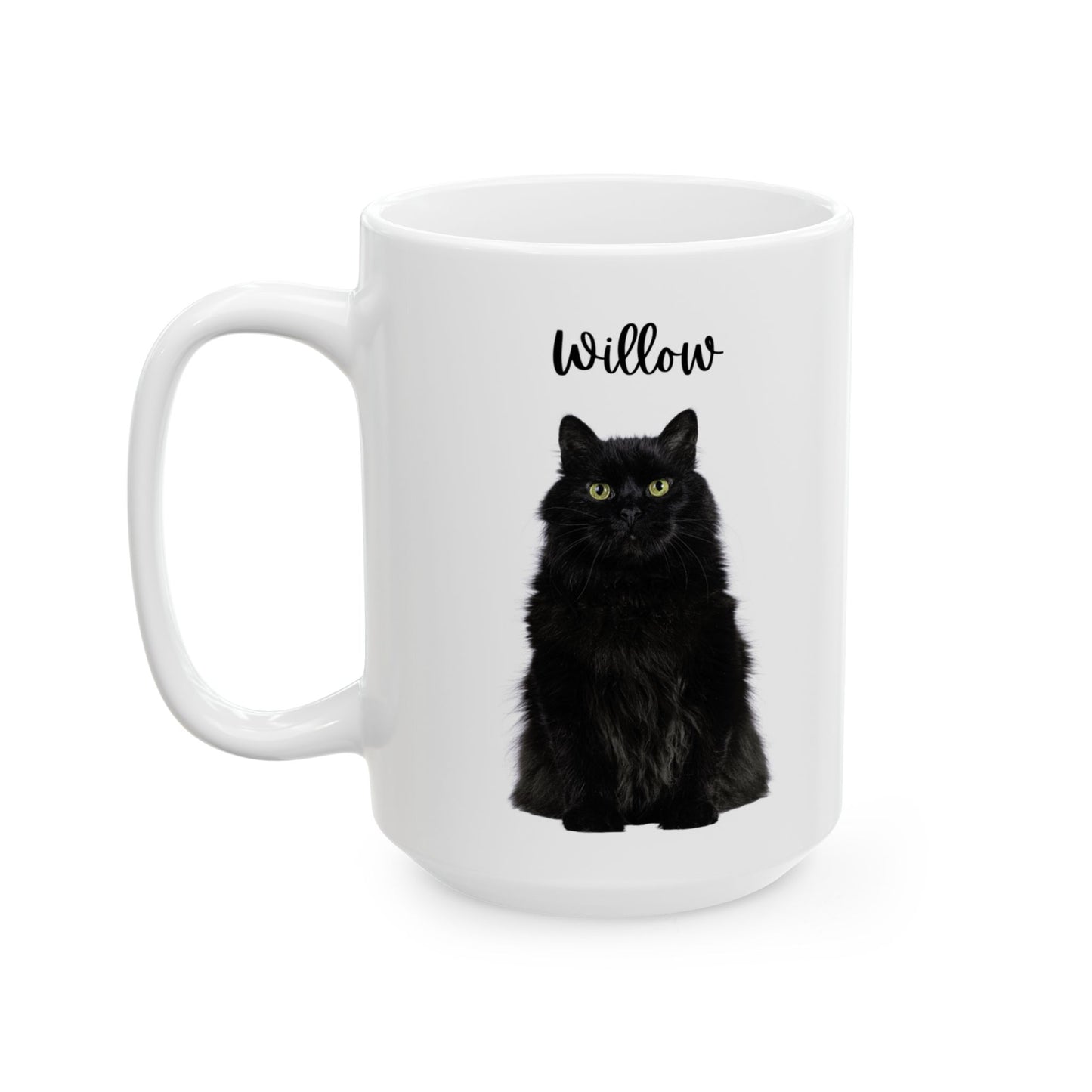 Personalised Cat Ceramic Mug, Modern Coffee Cup, Gift for Cat Lovers, Unique Home Decor - 14207