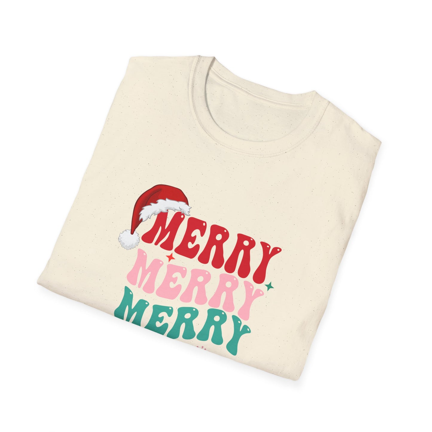 Merry, Merry, Merry Christmas - Unisex Softstyle T-Shirt - 10496