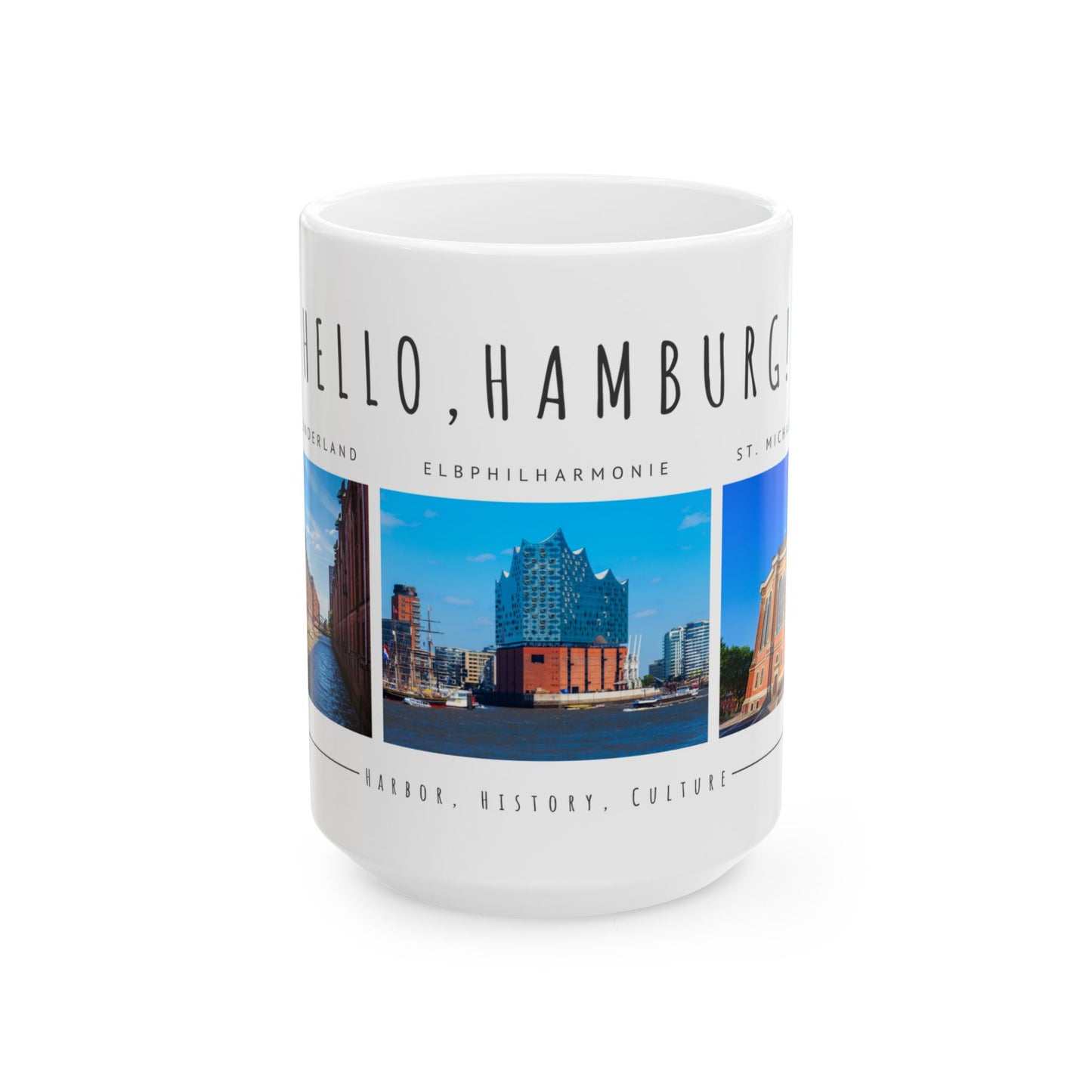 Hello Hamburg Ceramic Mug - 11oz & 15oz, Perfect Gift for Travel Lovers - 12174