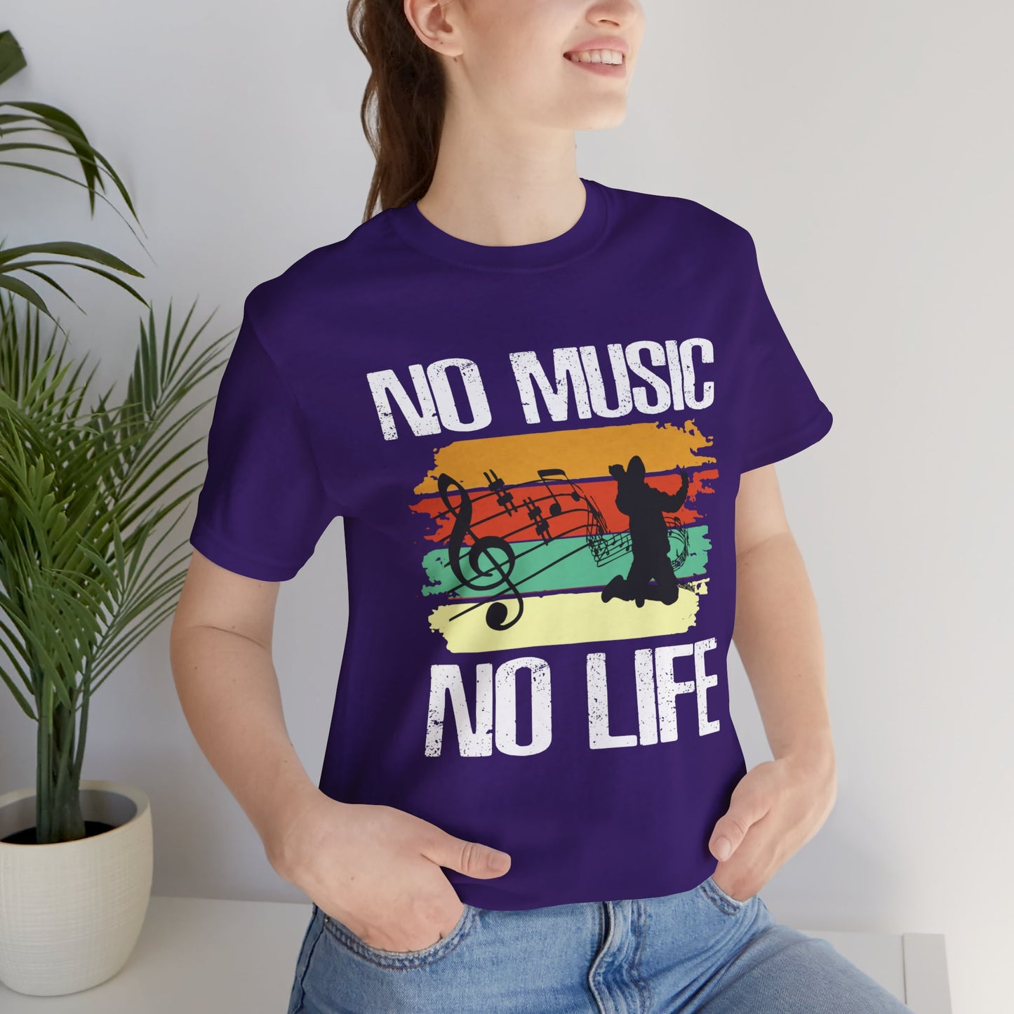 No Music No Life - Unisex Jersey Short Sleeve Tee