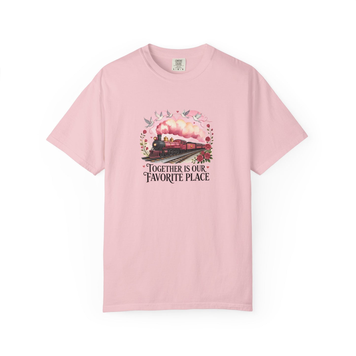Together Is Our Favorite Place – Romantic Valentine Graphic T-Shirt  - 14738