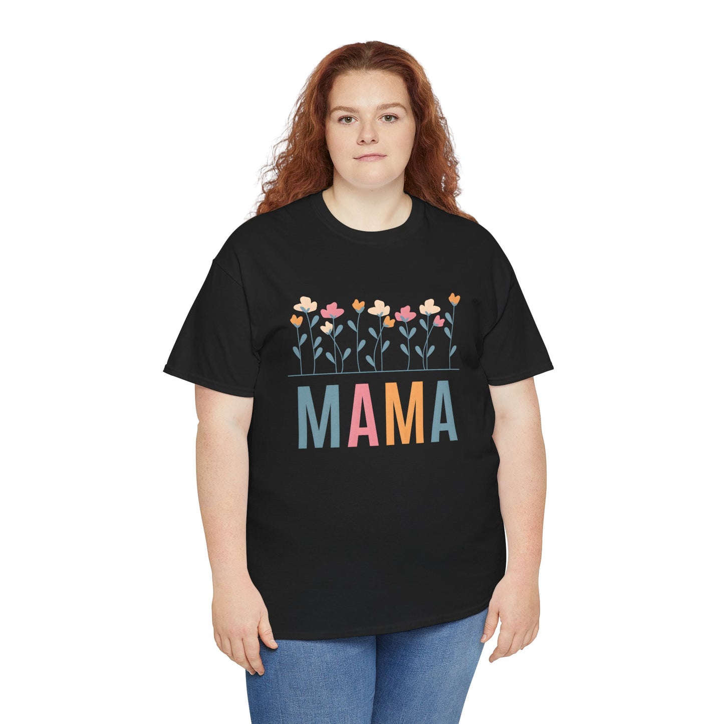 Mama Floral T-Shirt — Colorful Spring Flowers "MAMA" Tee for Mothers' Day - 14876