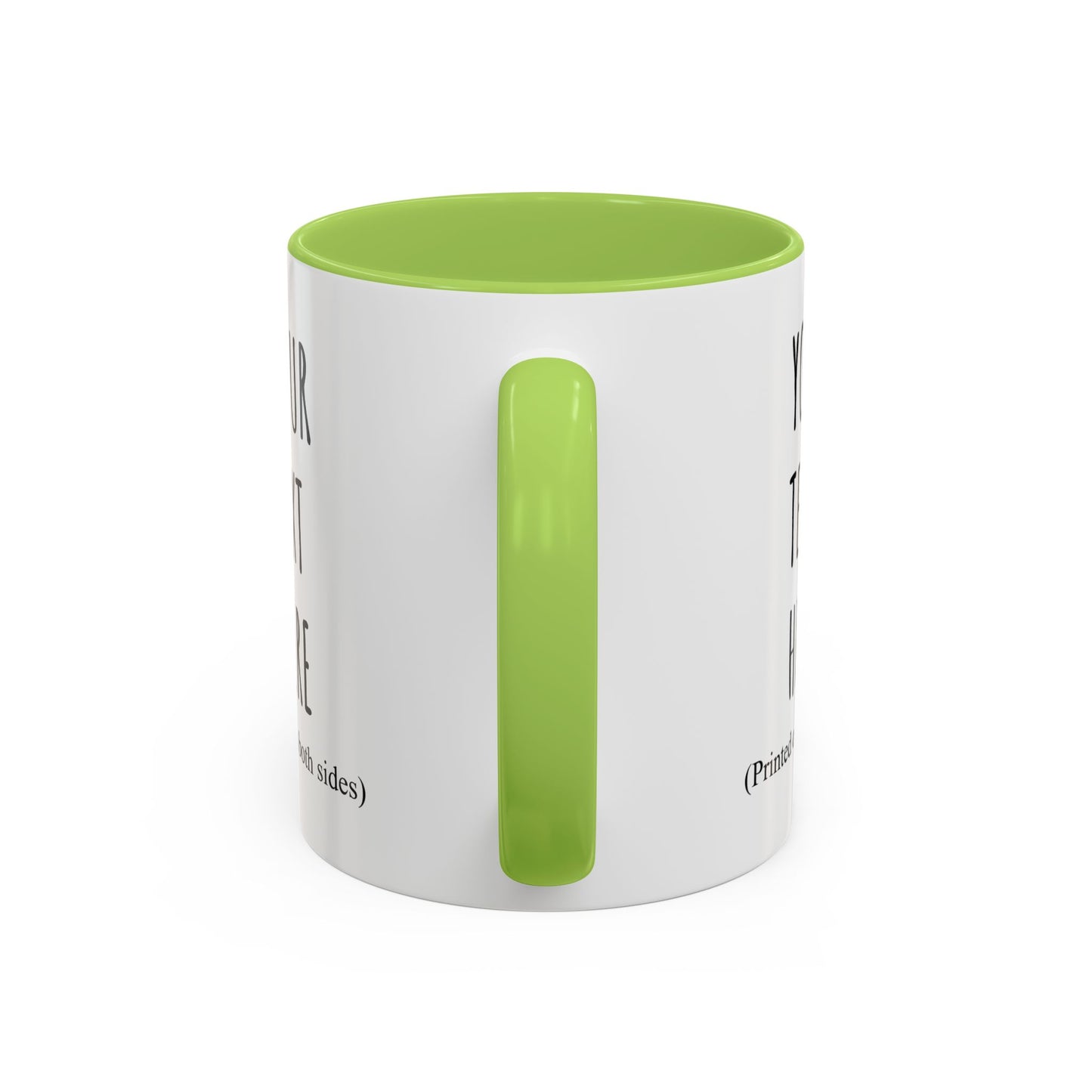 Personalized Accent Coffee Mug – Custom Text Printed Both Sides (11oz & 15oz) - 14676