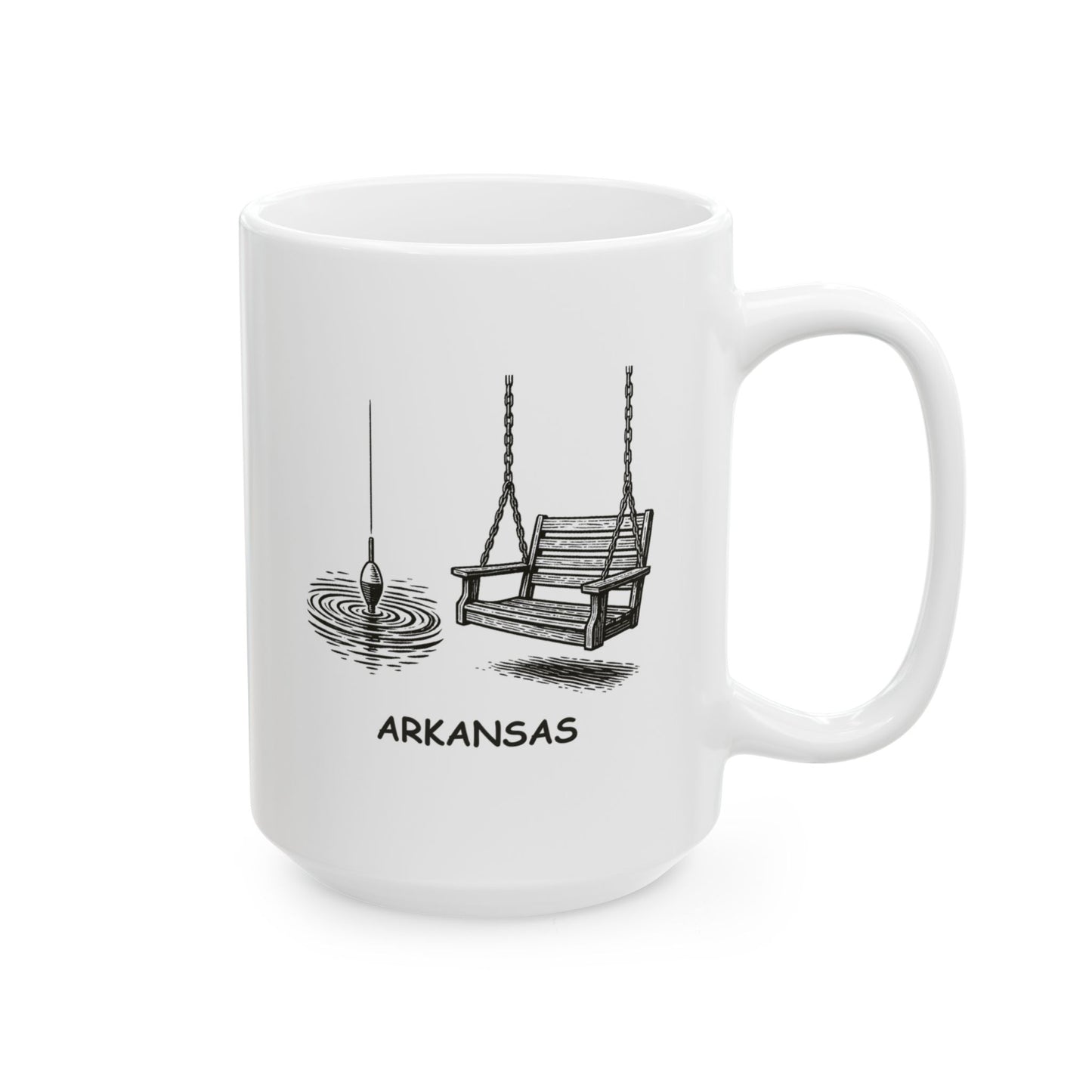 "Arkansas: The only place where you can find a good fishin’ hole and a front porch swing."  Ceramic Mug - 13302