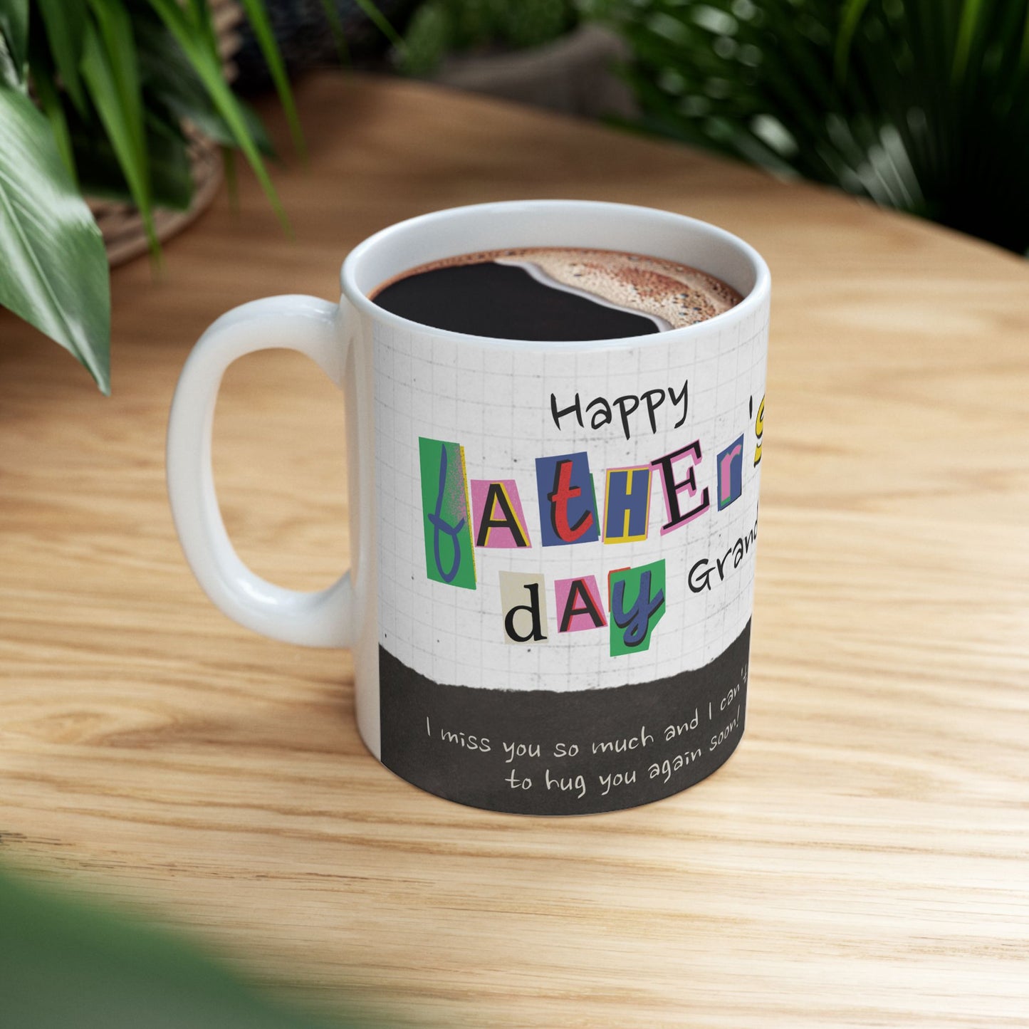 Personalized Father's Day Mug, Custom Ceramic Gifts for Grandpa, Unique Coffee Cup - 14064