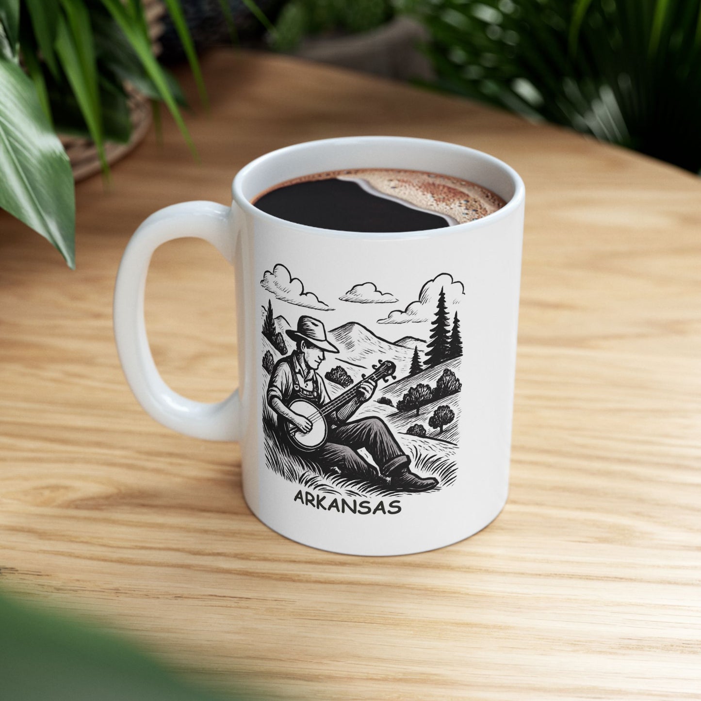 "Arkansas: Where the hills are alive... with the sound of banjos." Ceramic Mug - 13271