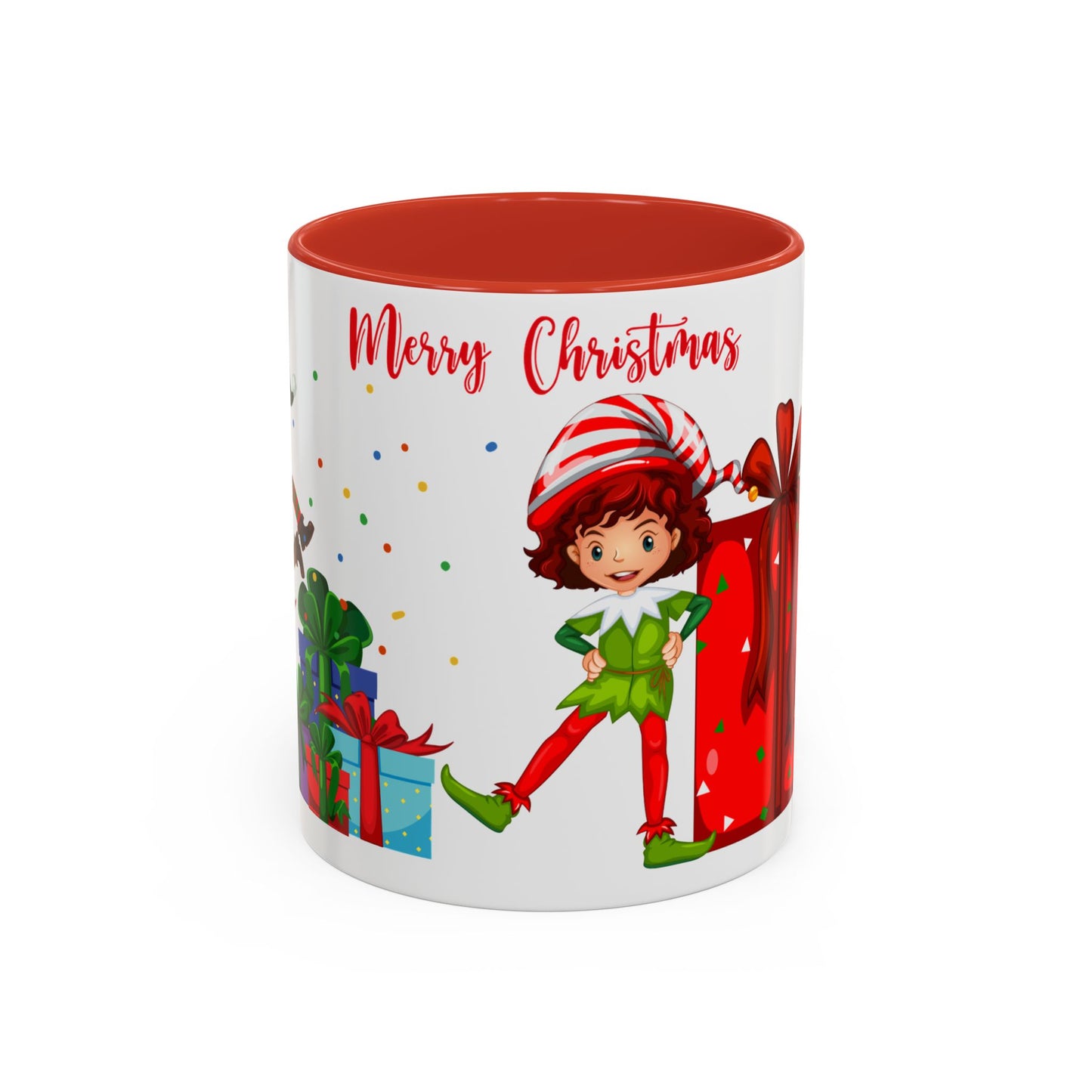 Elves, Merry Christmas - Accent Coffee Mug (11, 15oz) - 10360