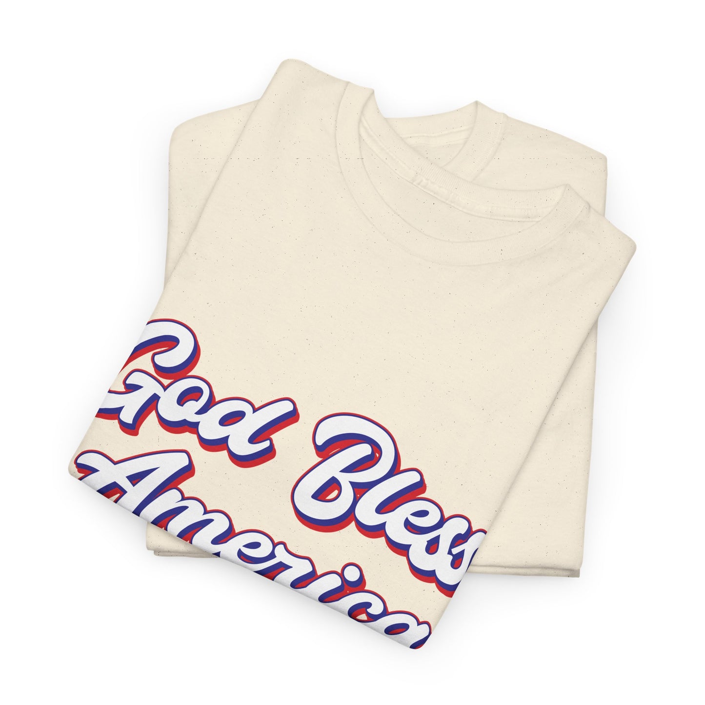 God Bless America Unisex Heavy Cotton Tee | Patriotic Shirt, American Pride Apparel, 4th of July Outfit, Gift for Veterans, Summer - 13655