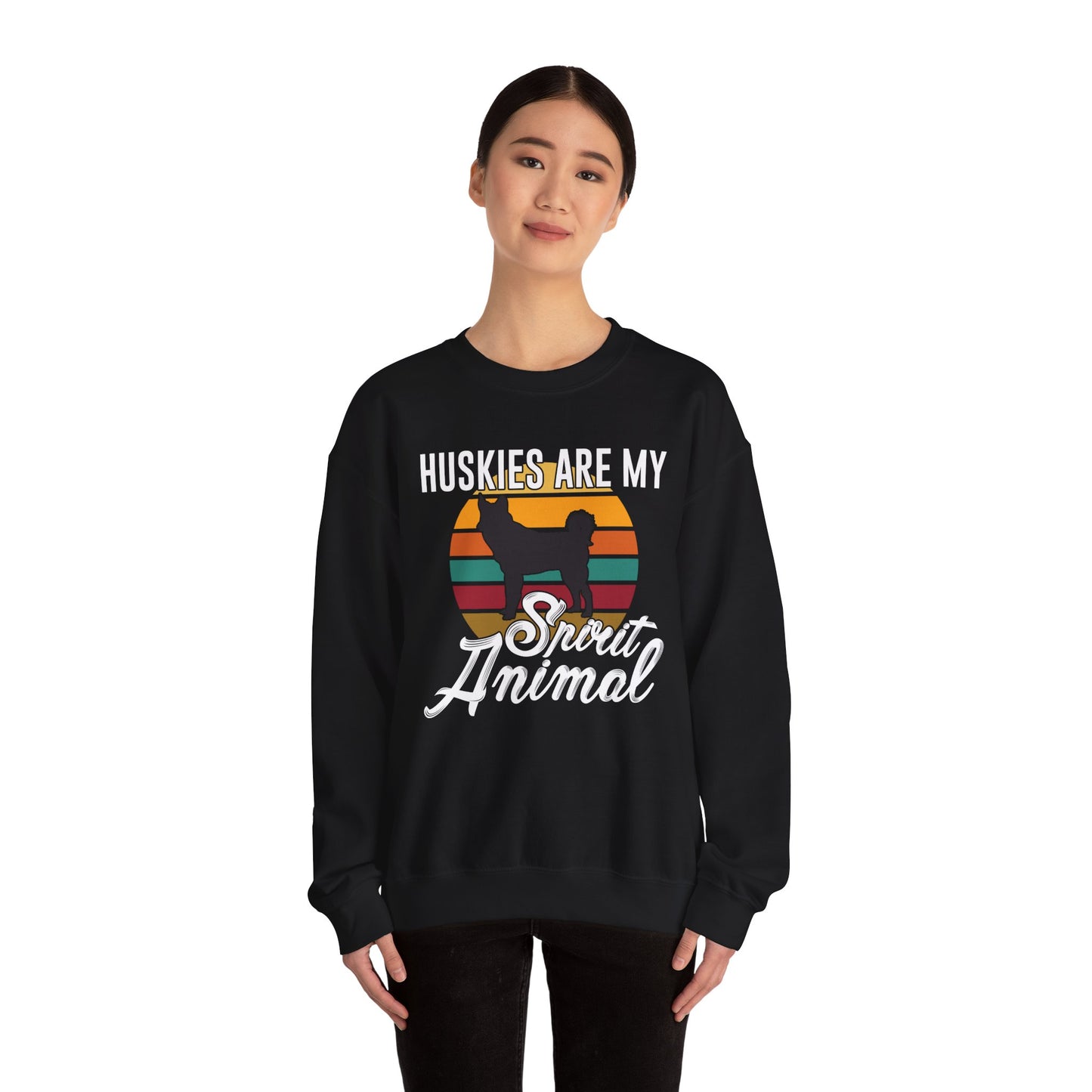 Huskies Are My Spirit Animal - Unisex Heavy Blend™ Crewneck Sweatshirt