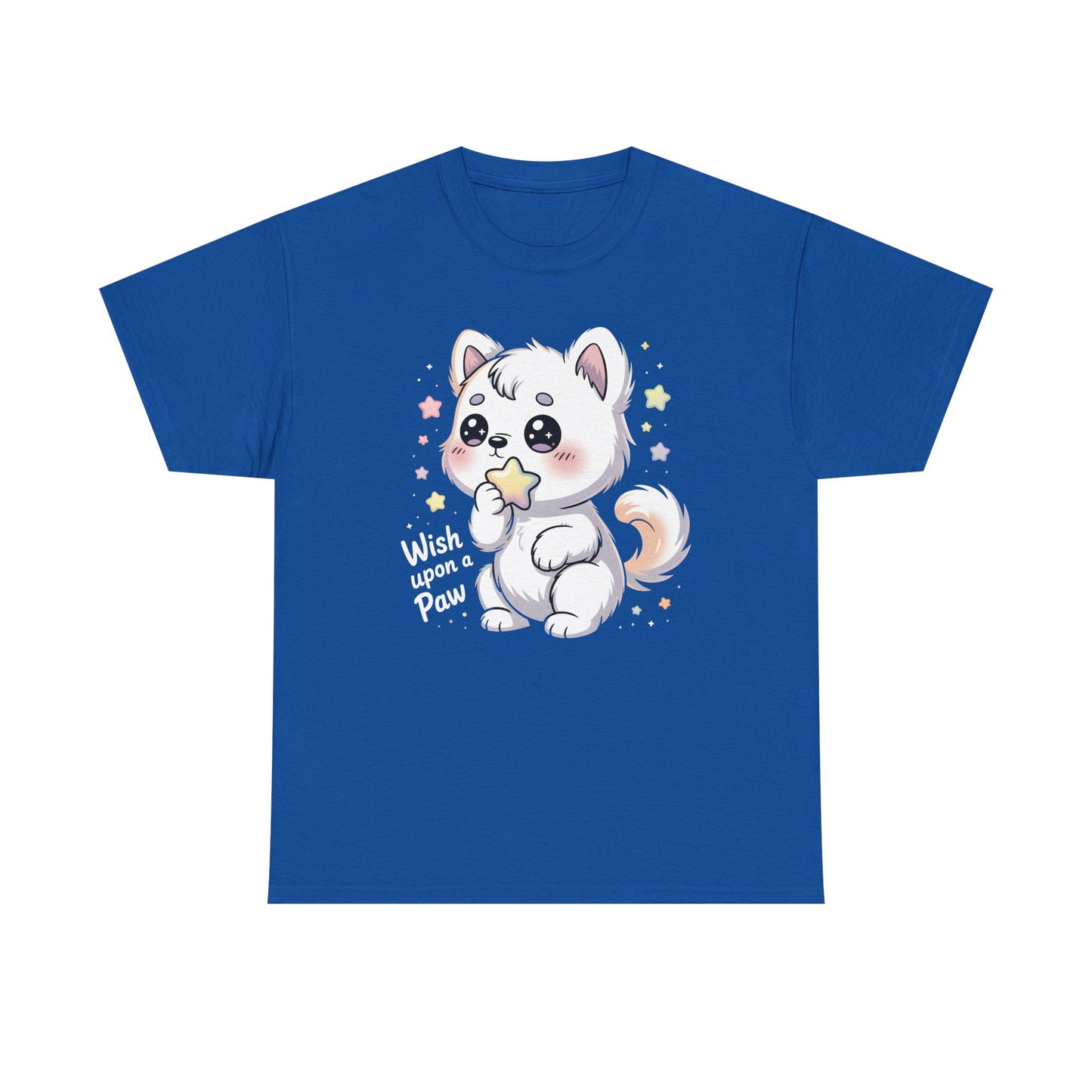 Cute Kitten T-Shirt – “Wish Upon a Paw” Kawaii Cat Tee Gift - 14851