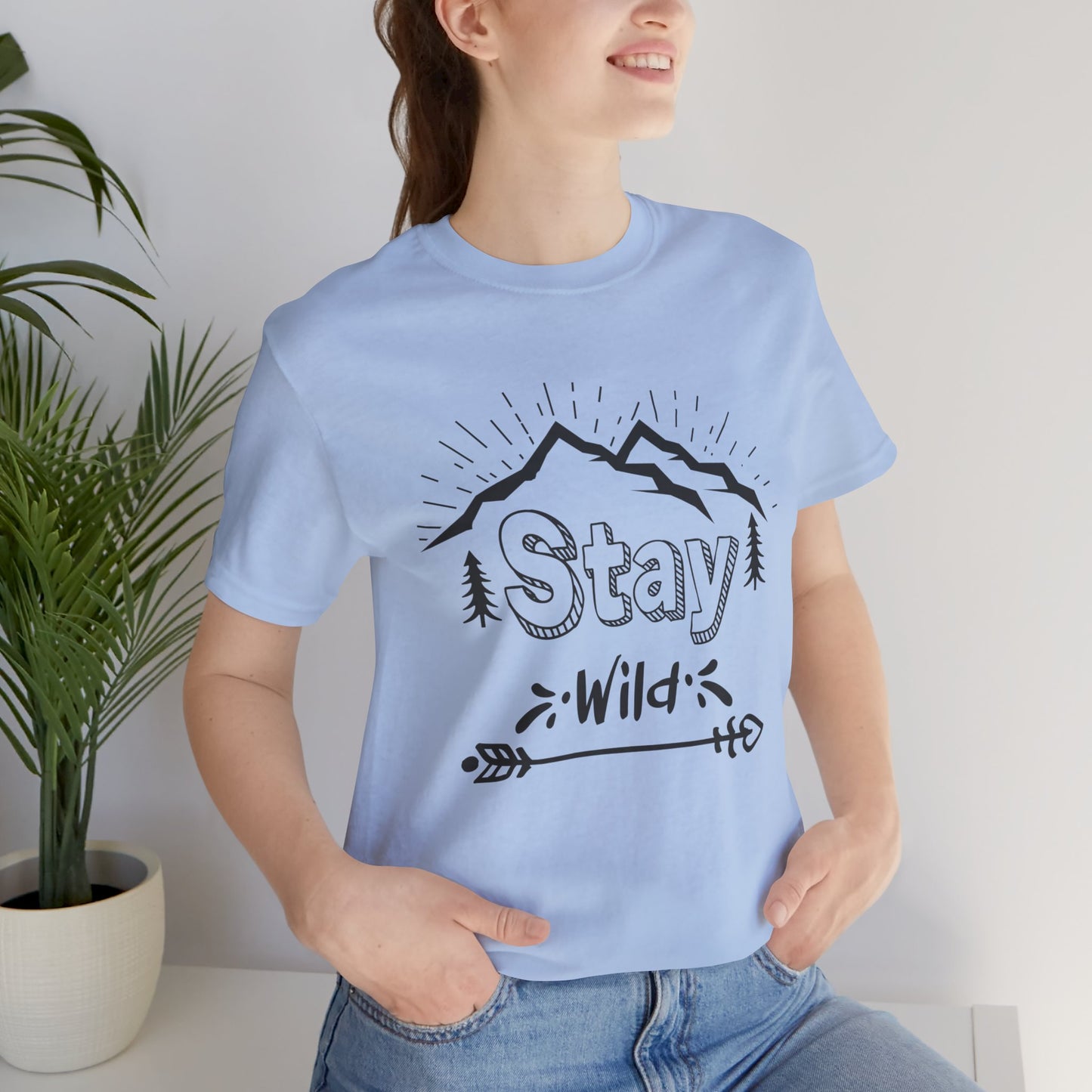 Camping: Stay Wild - Unisex Jersey Short Sleeve Tee