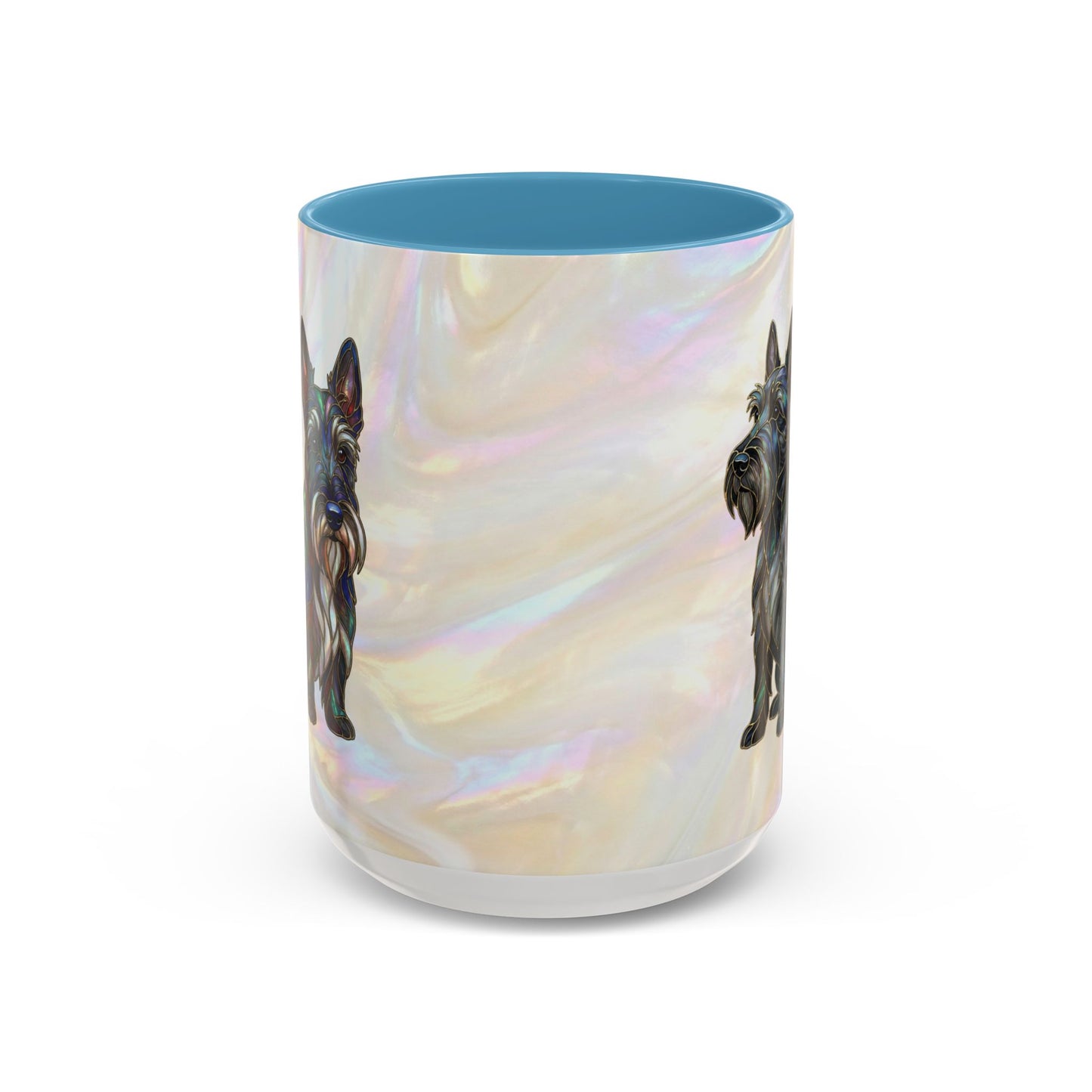 Scottish Terrier Accent Coffee Mug – Stained Glass Design 11/15oz - 14644